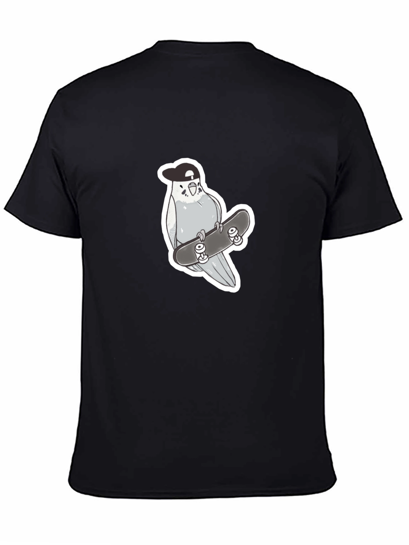 Cool Bird Skateboard Graphic Tee