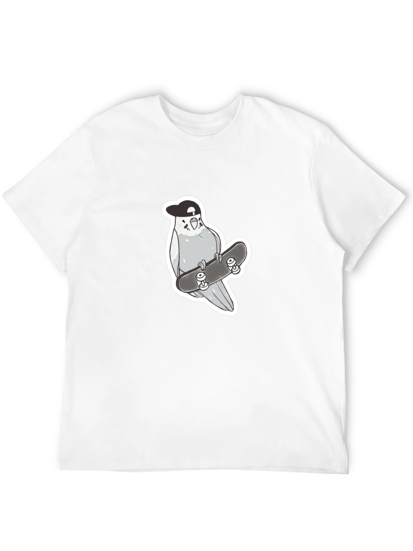 Cool Bird Skateboard Graphic Tee