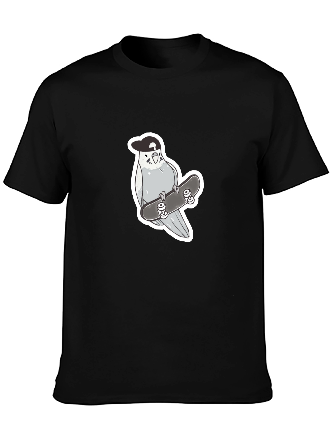 Cool Bird Skateboard Graphic Tee