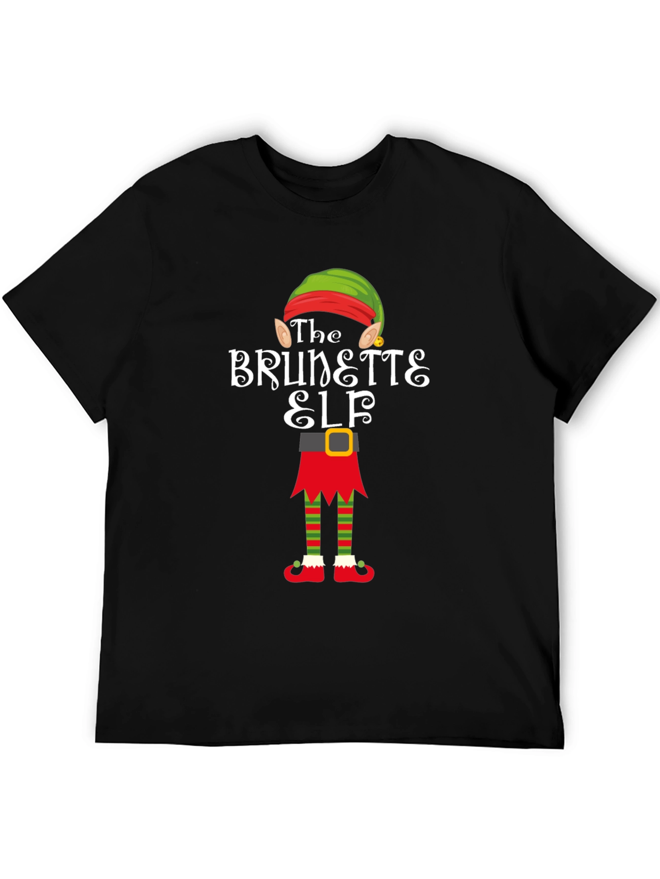 Brunette Elf Christmas T-Shirt