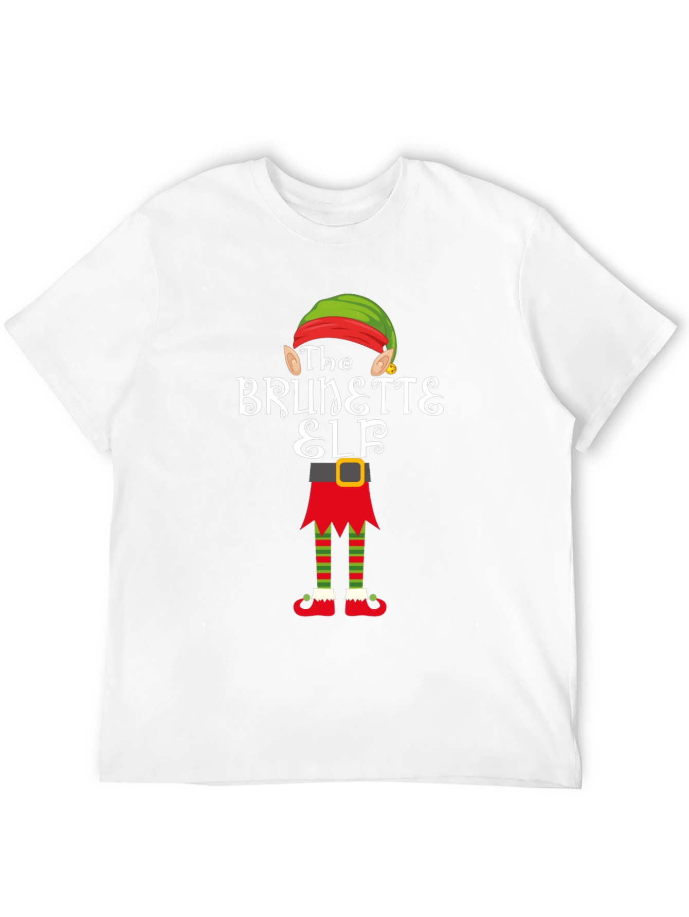 Brunette Elf Christmas T-Shirt