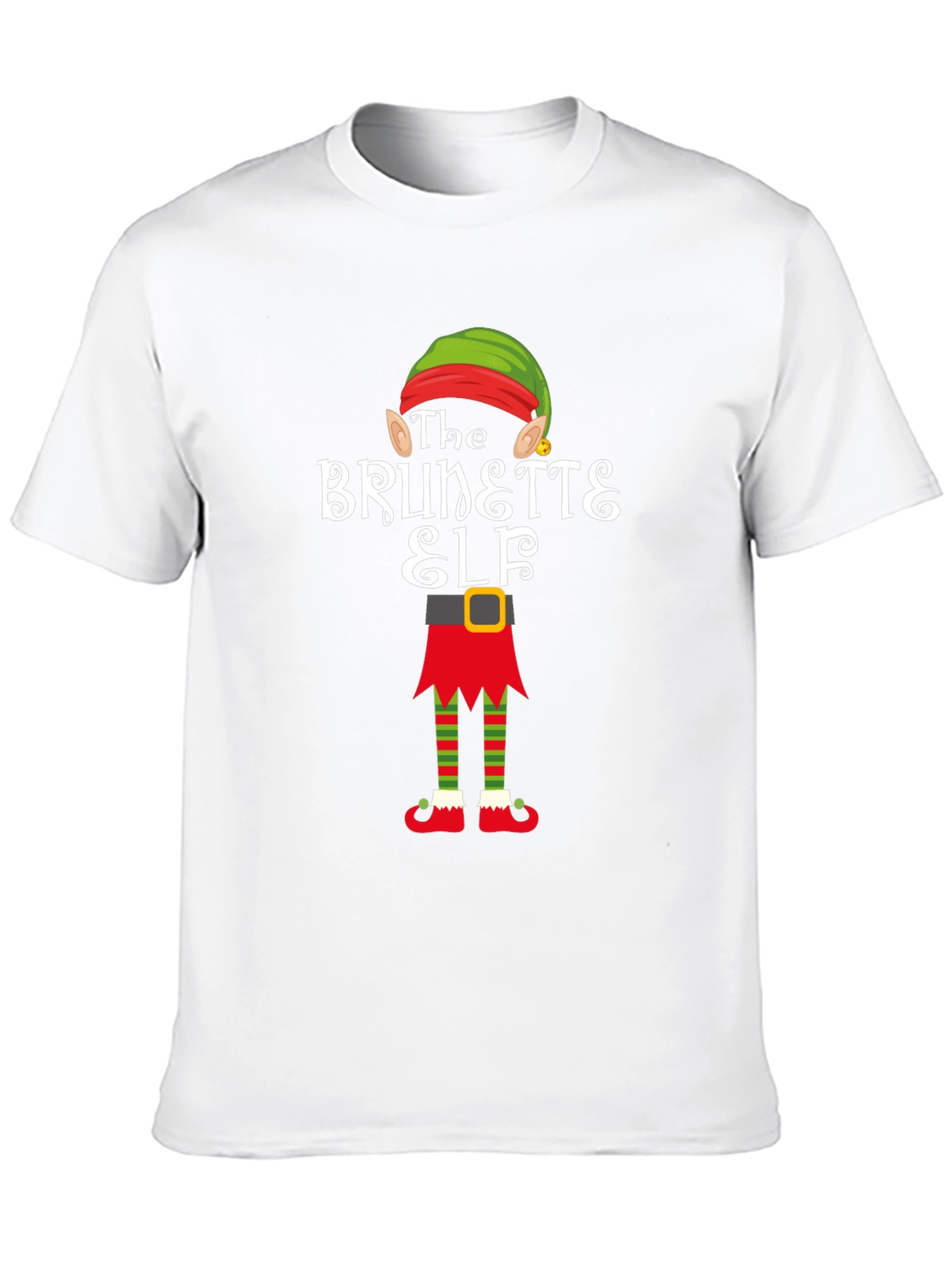 Brunette Elf Christmas T-Shirt