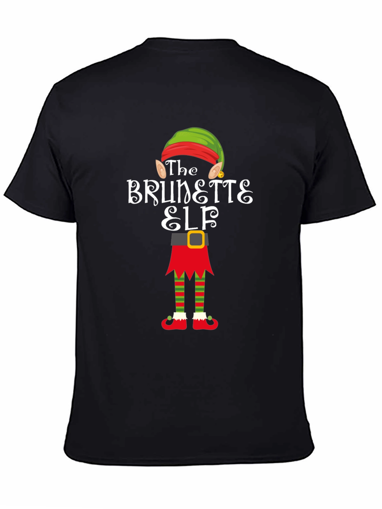Brunette Elf Christmas T-Shirt