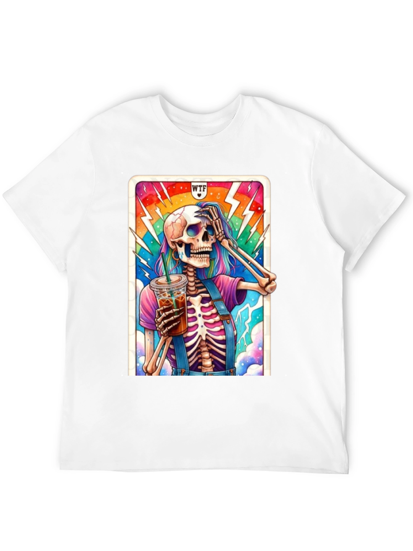 WTF Skeleton Iced Coffee T-Shirt