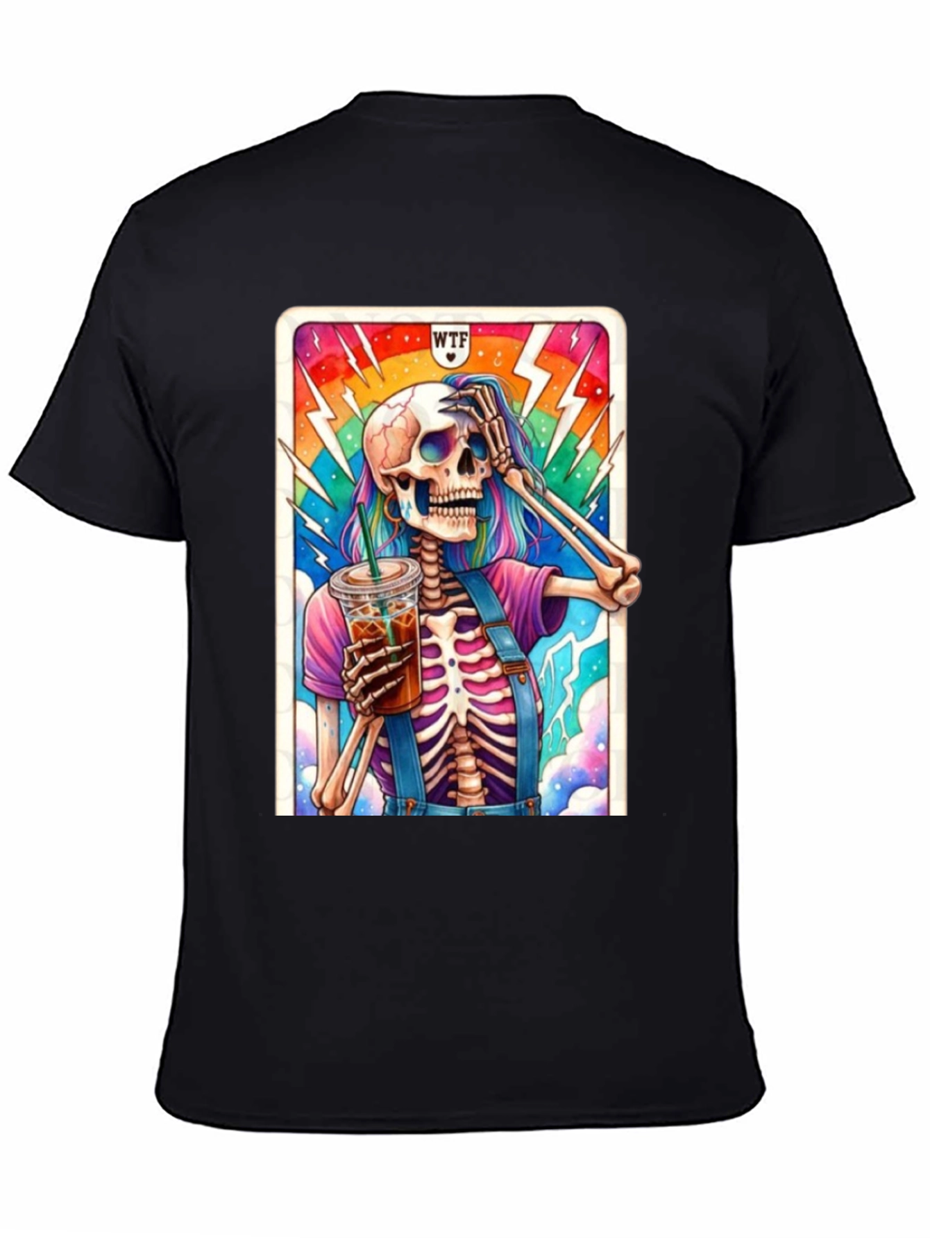 WTF Skeleton Iced Coffee T-Shirt