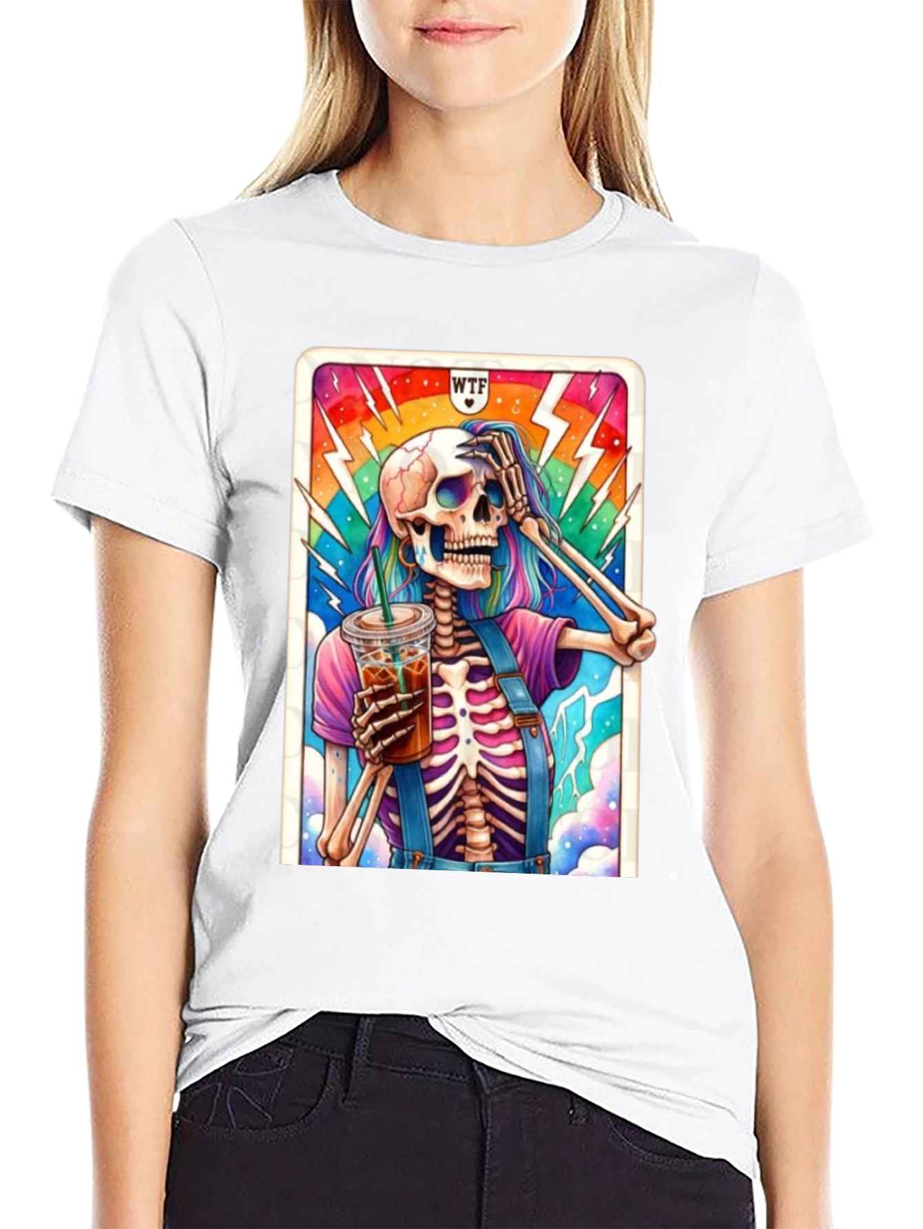 WTF Skeleton Iced Coffee T-Shirt