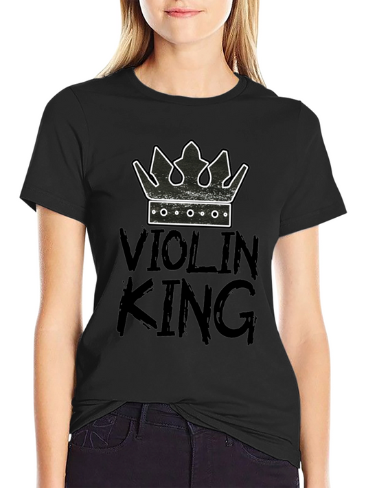 Violin King Graphic T-Shirt Music Lover Tee