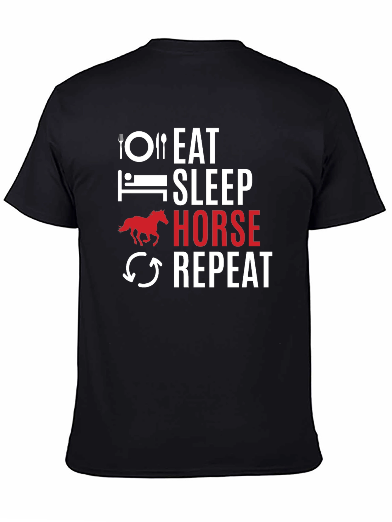 Eat Sleep Horse Repeat Graphic Tee