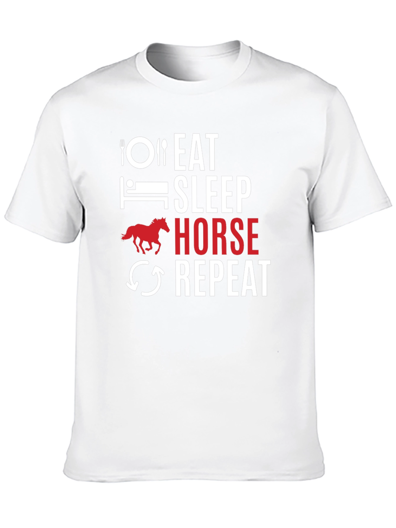 Eat Sleep Horse Repeat Graphic Tee