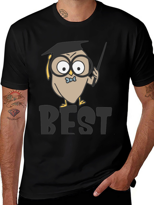 Owl Professor T-Shirt - Best Teacher Award
