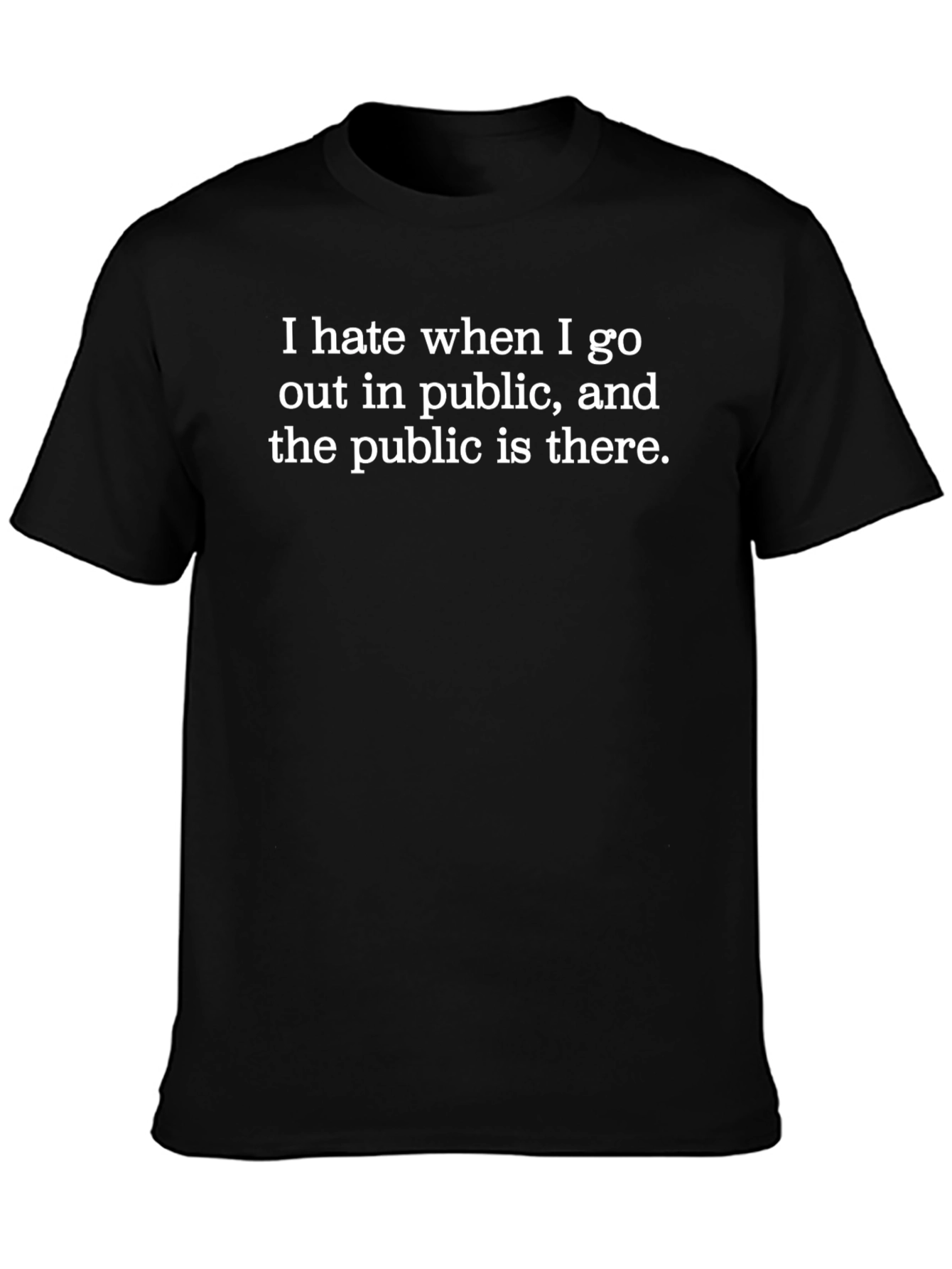 Funny Sarcastic T-Shirt - I Hate the Public