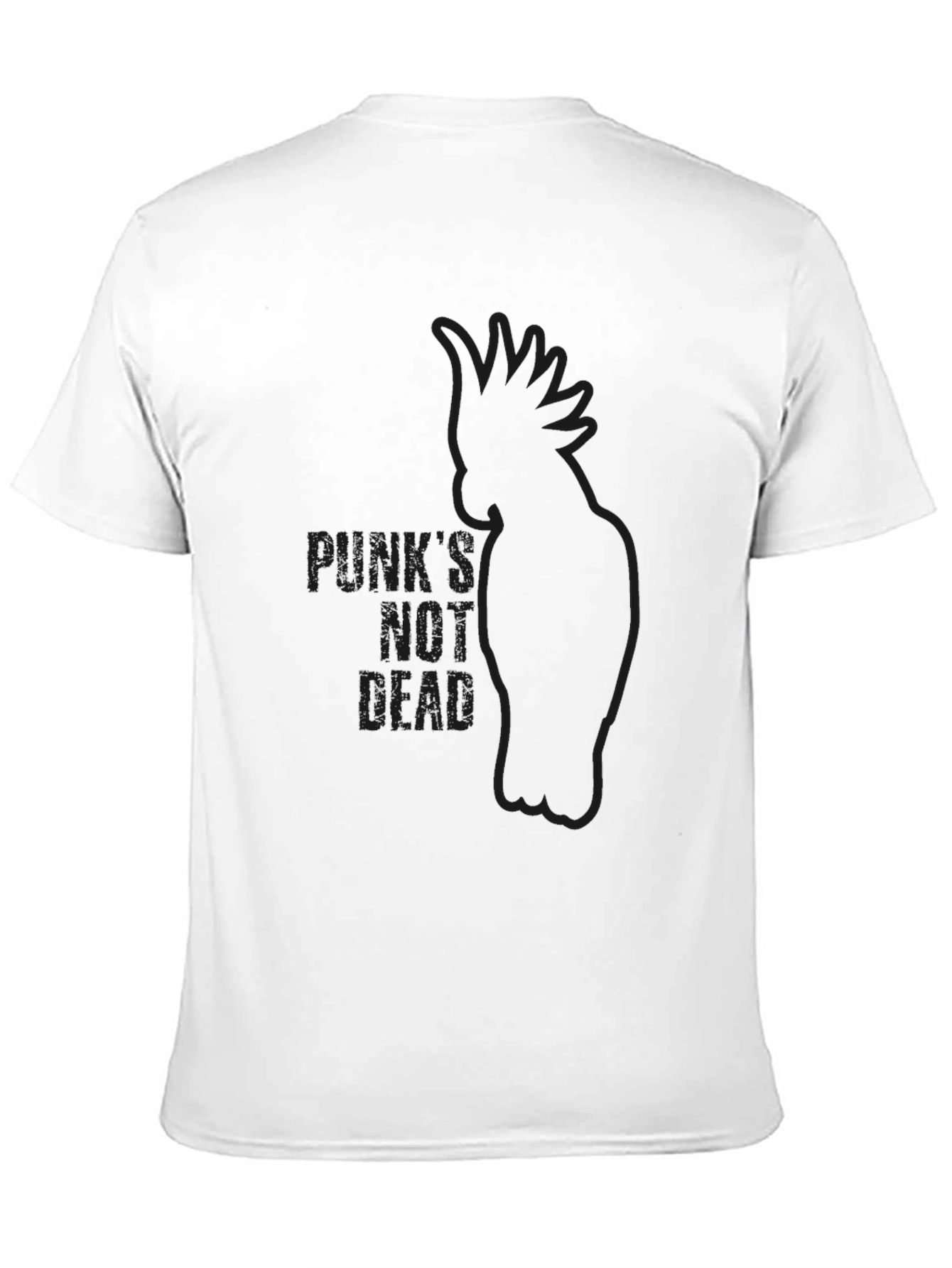 Black Punks Not Dead Parrot Graphic T-Shirt