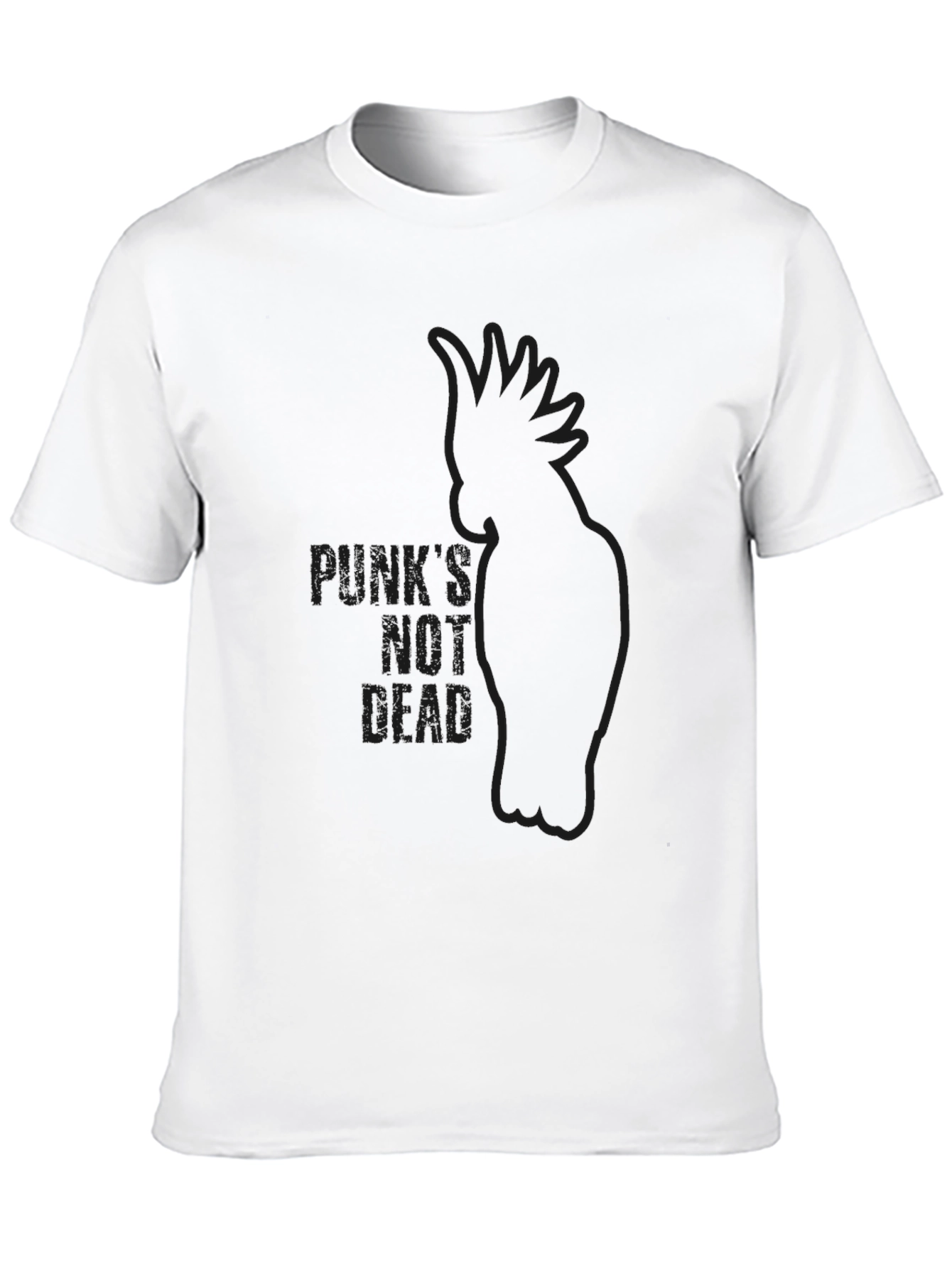 Black Punks Not Dead Parrot Graphic T-Shirt