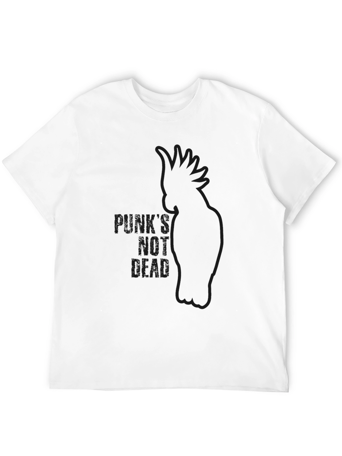 Black Punks Not Dead Parrot Graphic T-Shirt