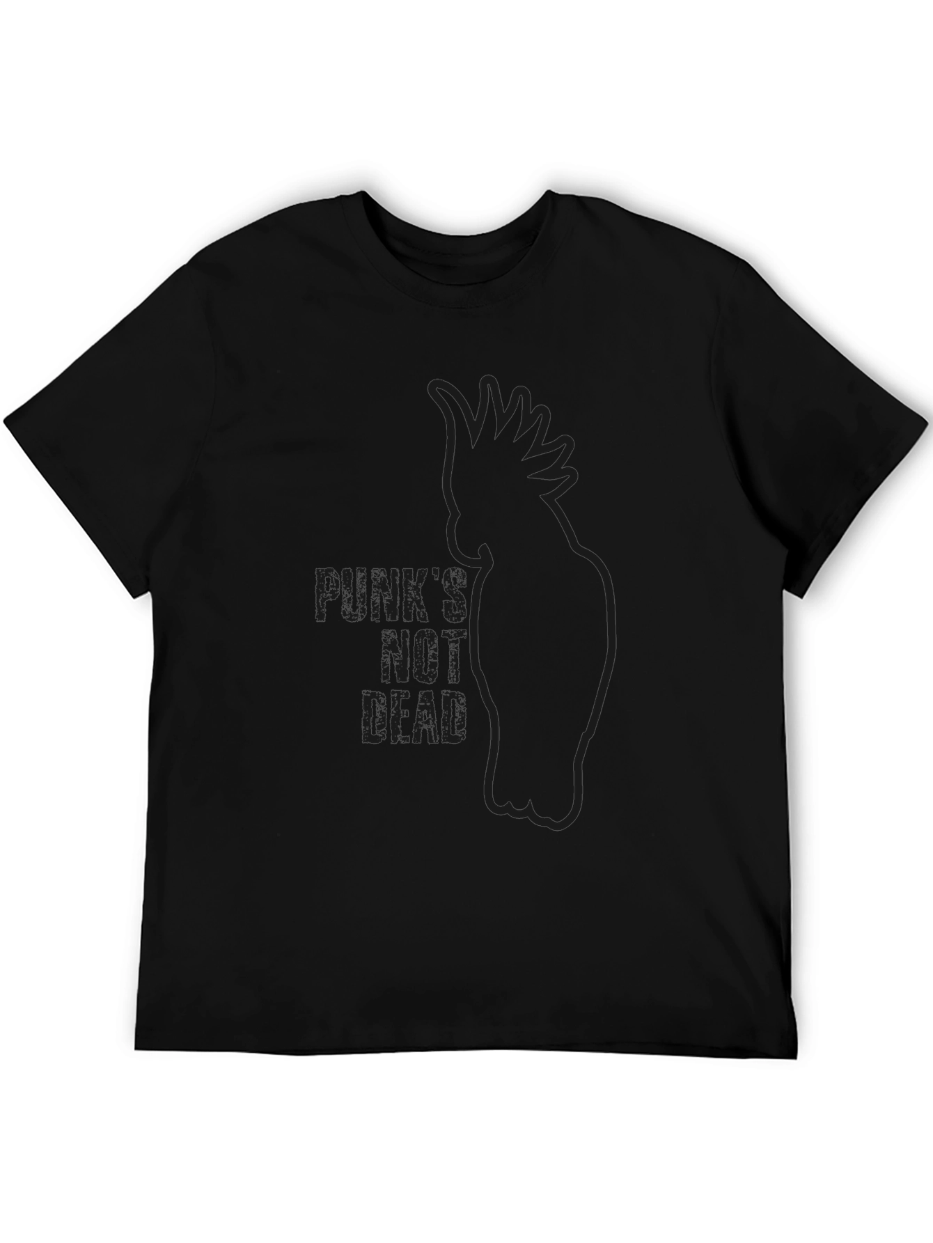 Black Punks Not Dead Parrot Graphic T-Shirt