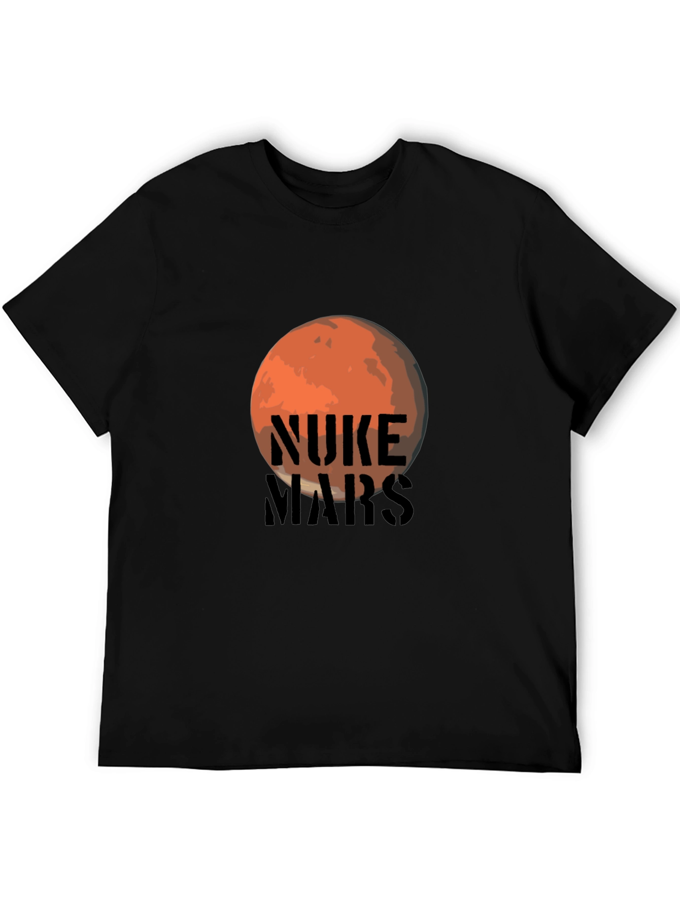Nuke Mars Graphic Tee - Black Cotton T-Shirt