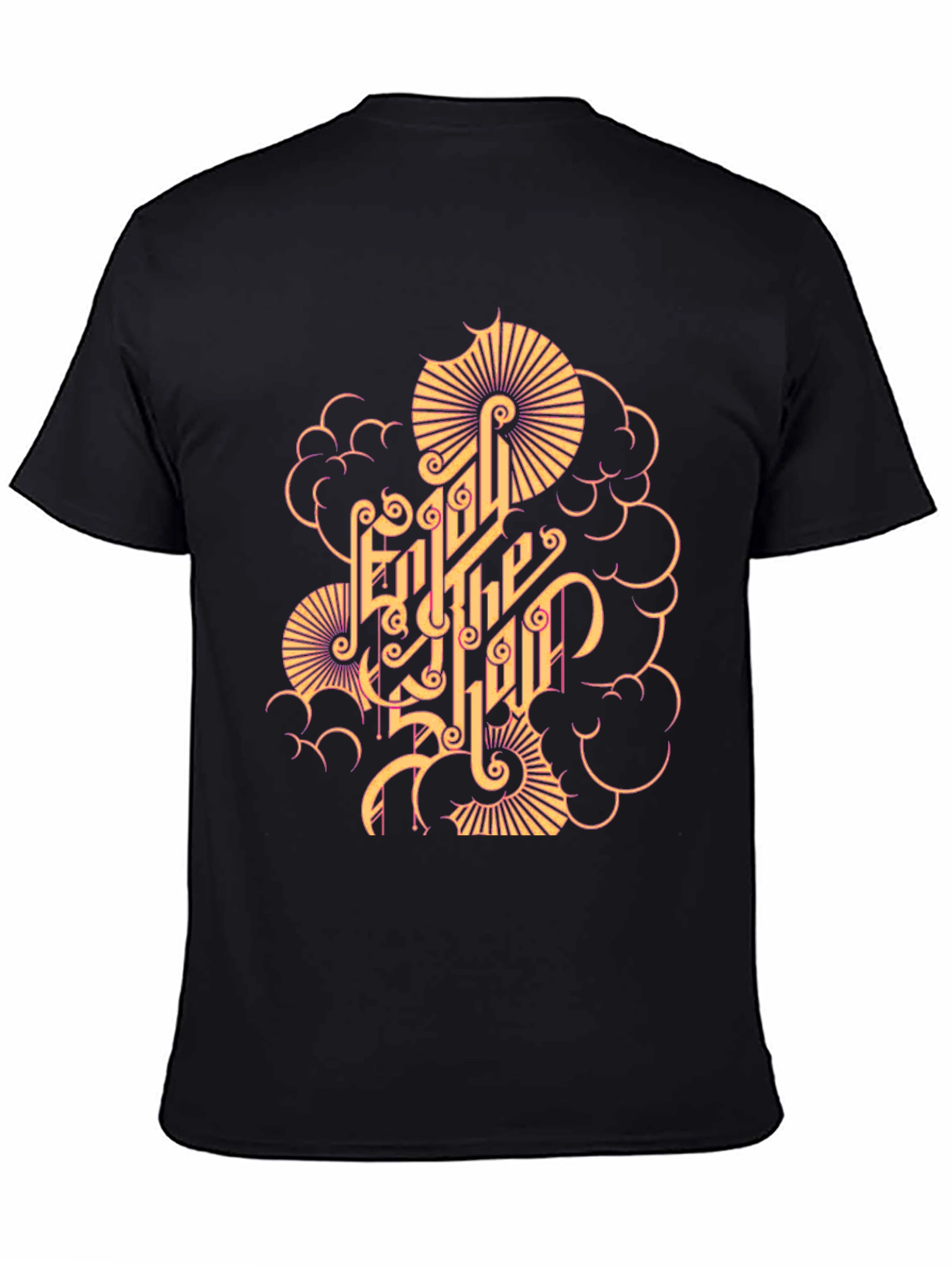 Stylish Graphic Print Black T-Shirt