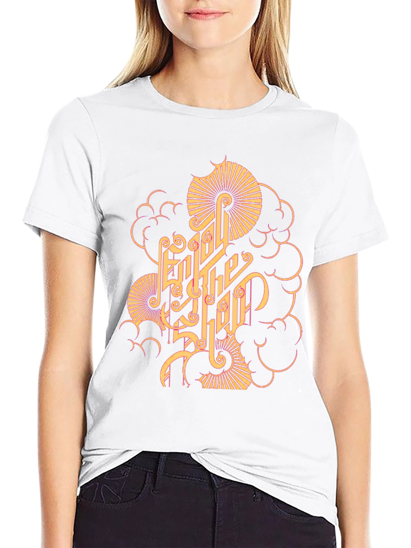 Stylish Graphic Print Black T-Shirt