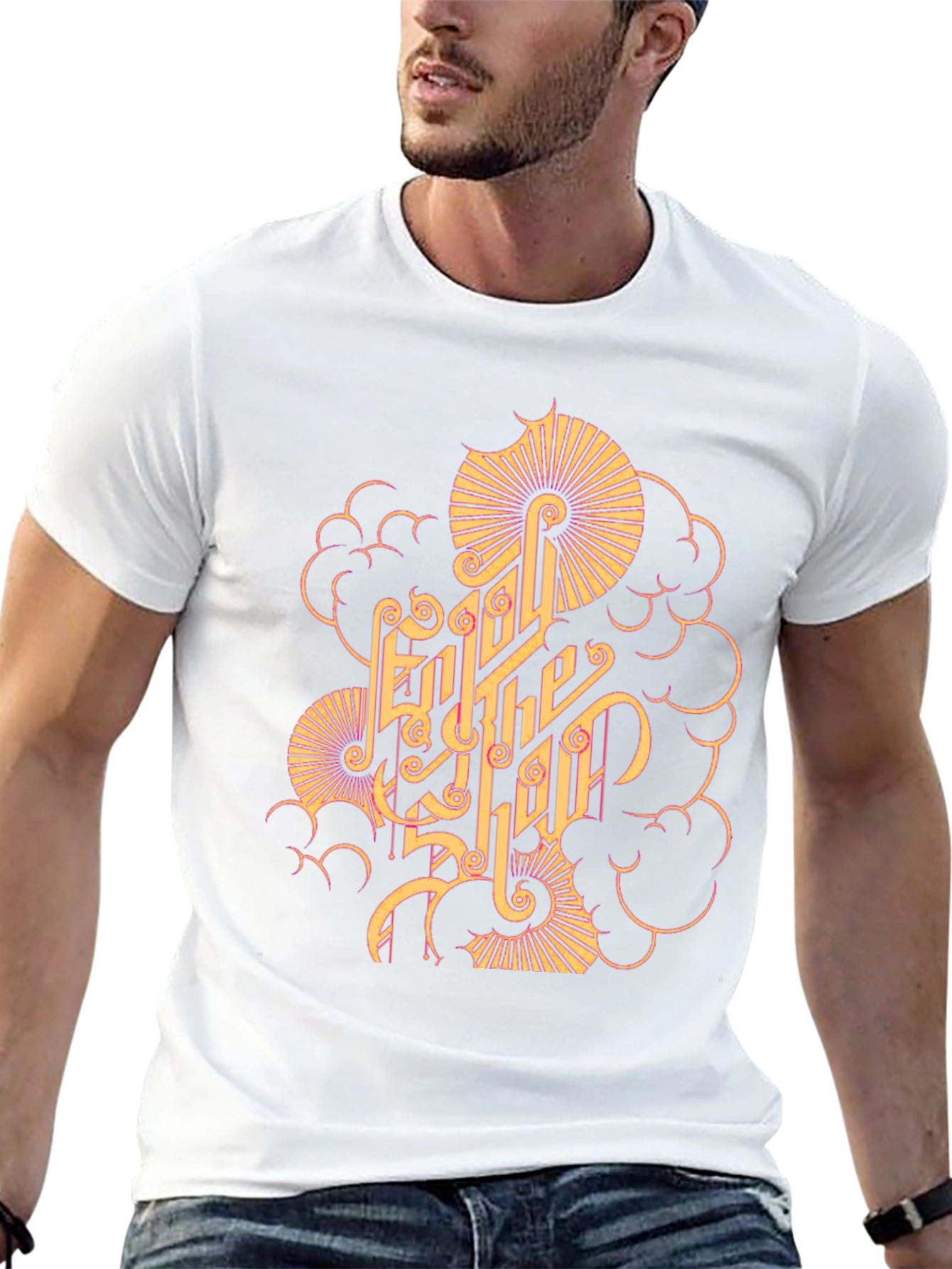 Stylish Graphic Print Black T-Shirt
