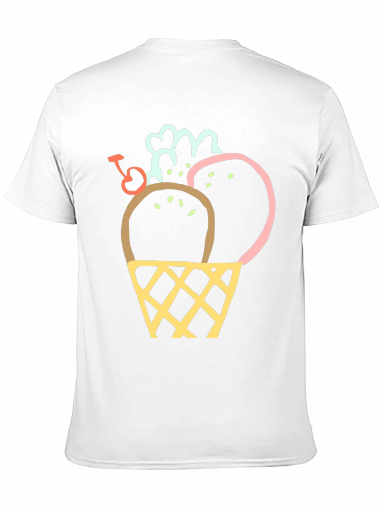 Ice Cream Cone Graphic Tee - Trendy & Fun