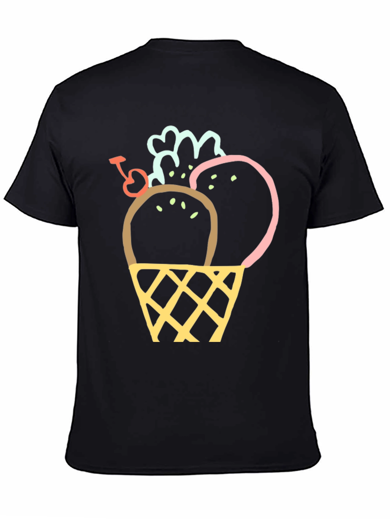 Ice Cream Cone Graphic Tee - Trendy & Fun