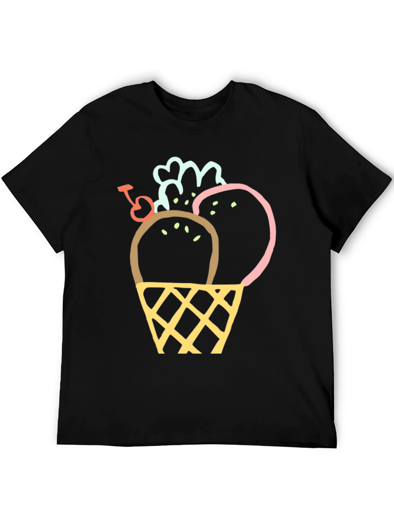Ice Cream Cone Graphic Tee - Trendy & Fun