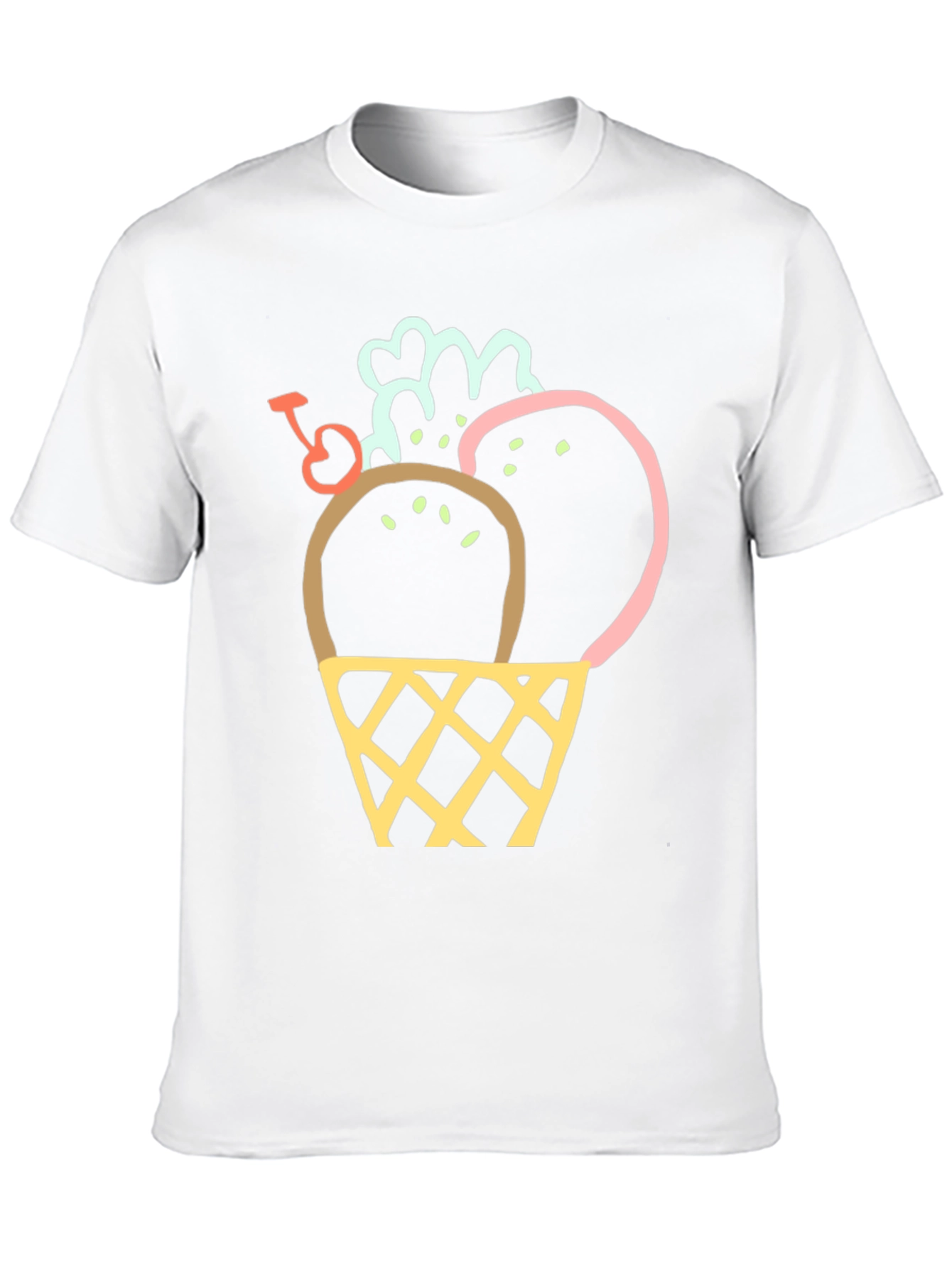 Ice Cream Cone Graphic Tee - Trendy & Fun