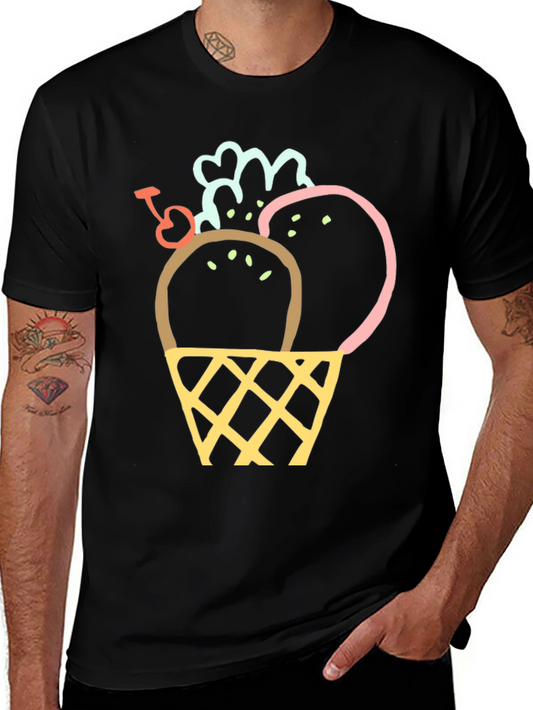 Ice Cream Cone Graphic Tee - Trendy & Fun