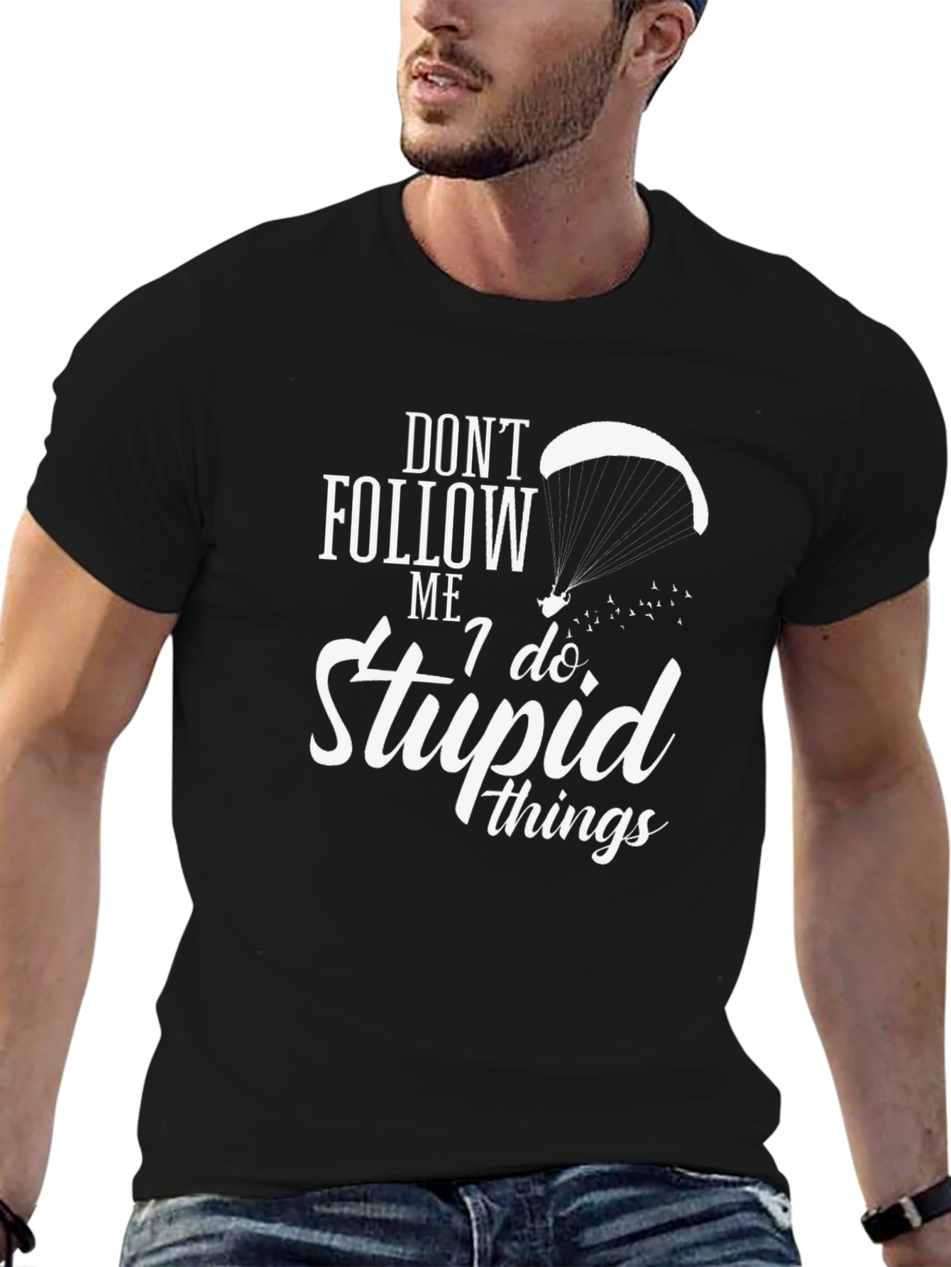 Dont Follow Me Funny Paragliding T-Shirt