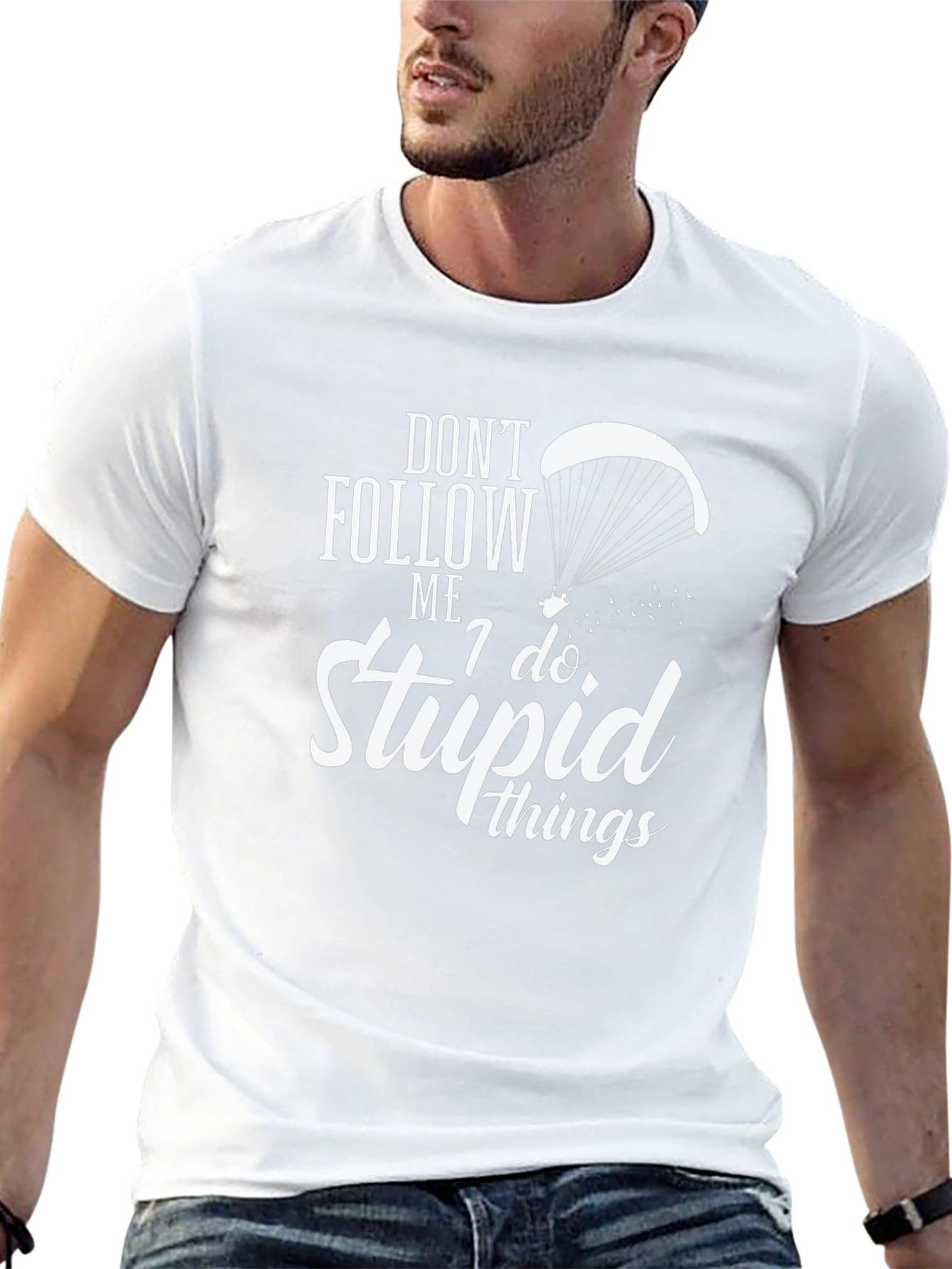 Dont Follow Me Funny Paragliding T-Shirt