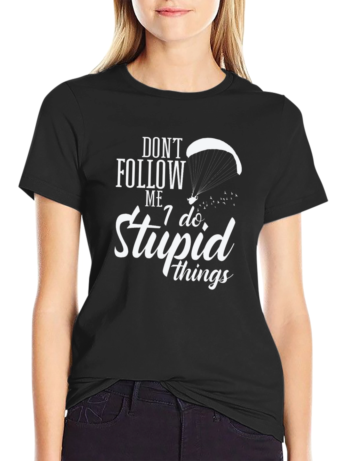 Dont Follow Me Funny Paragliding T-Shirt