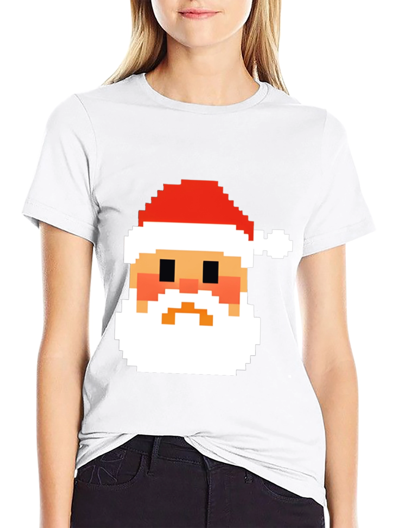 Pixel Santa T-Shirt - Holiday Cheer