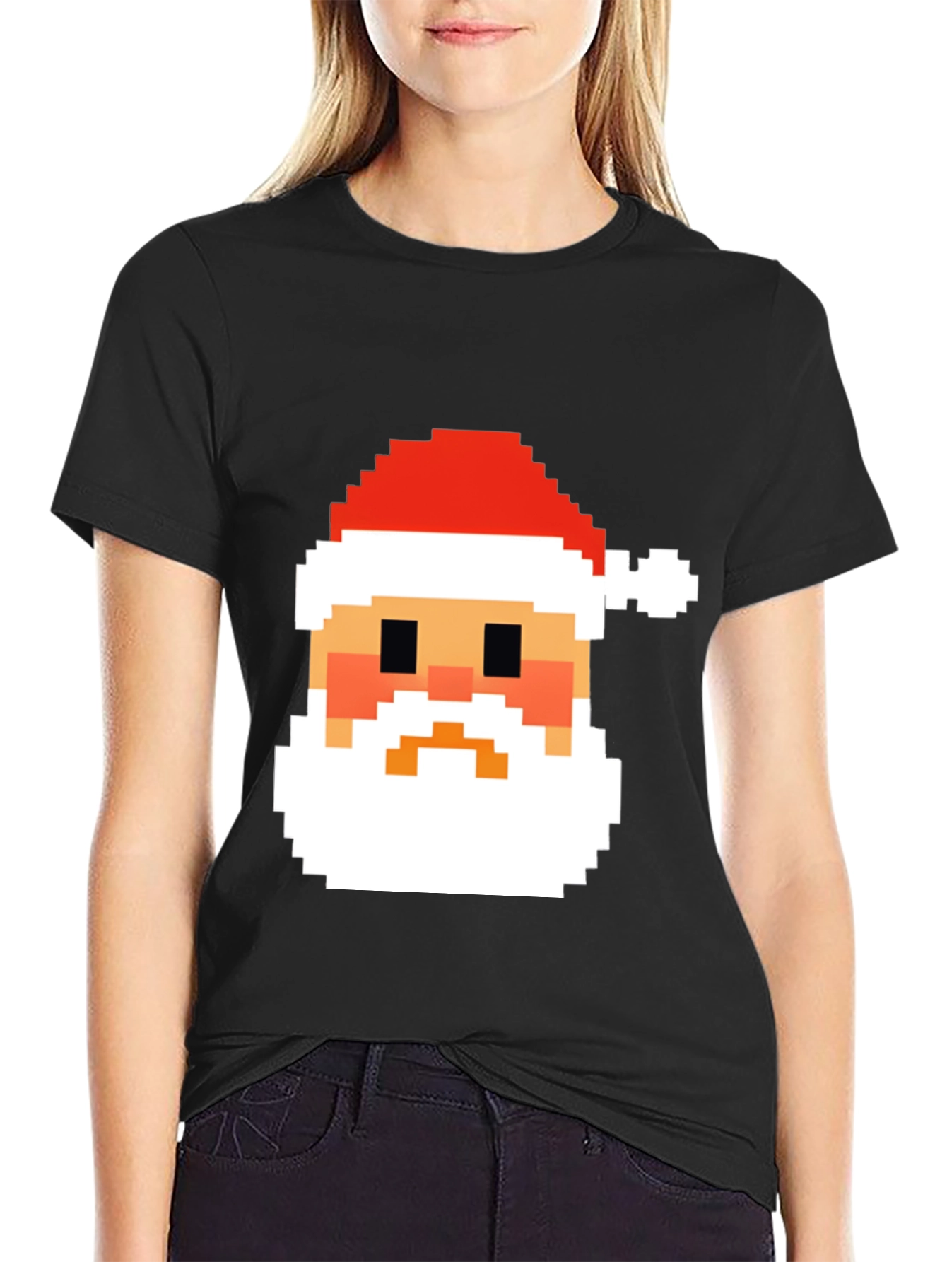 Pixel Santa T-Shirt - Holiday Cheer