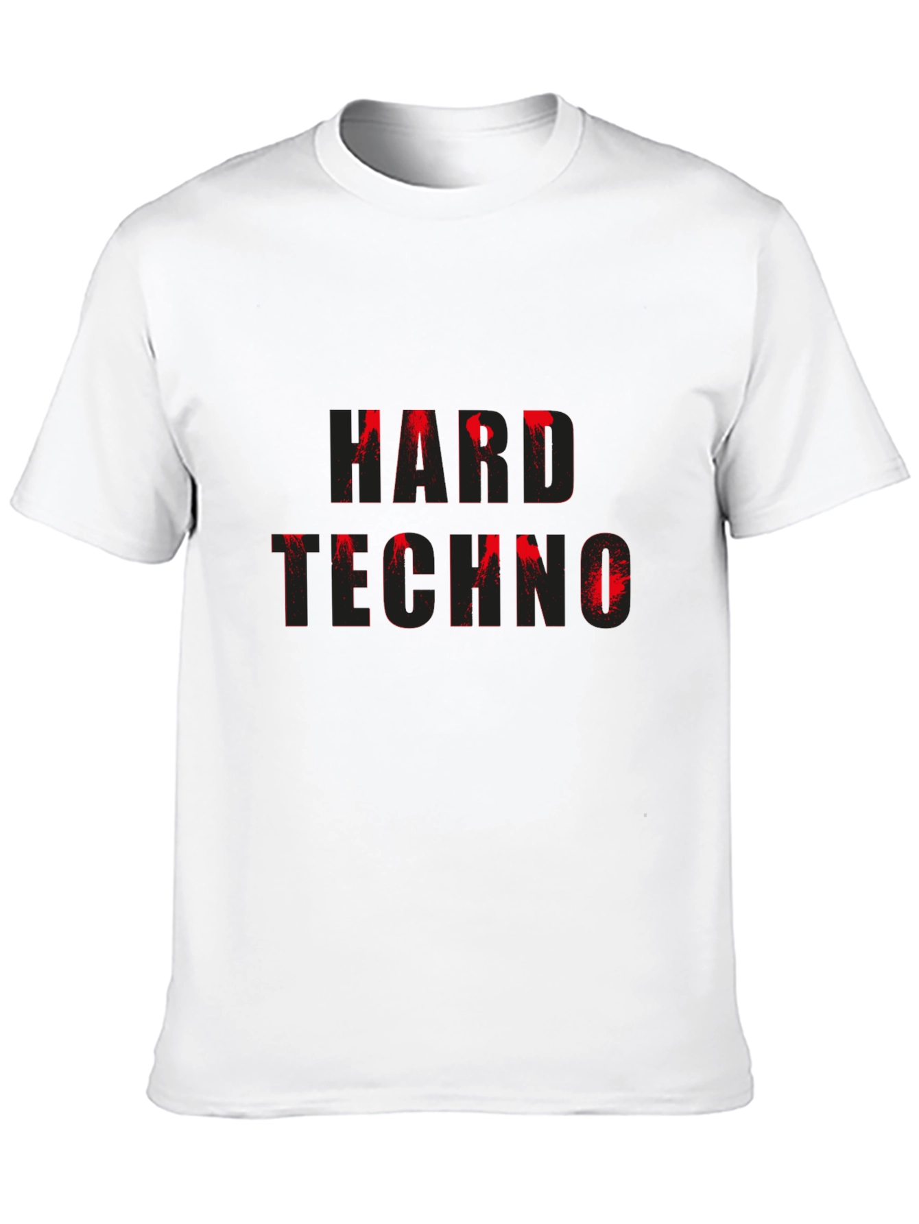 Hard Techno Graphic Print T-Shirt - Black