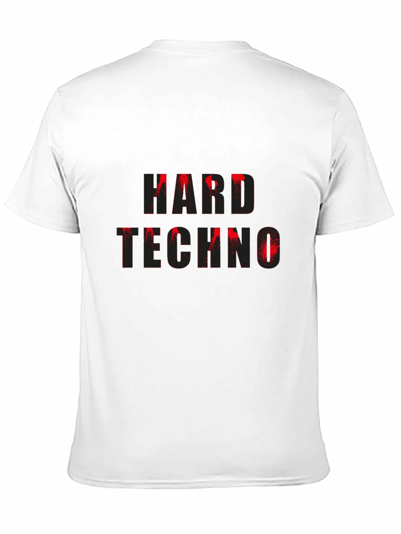 Hard Techno Graphic Print T-Shirt - Black