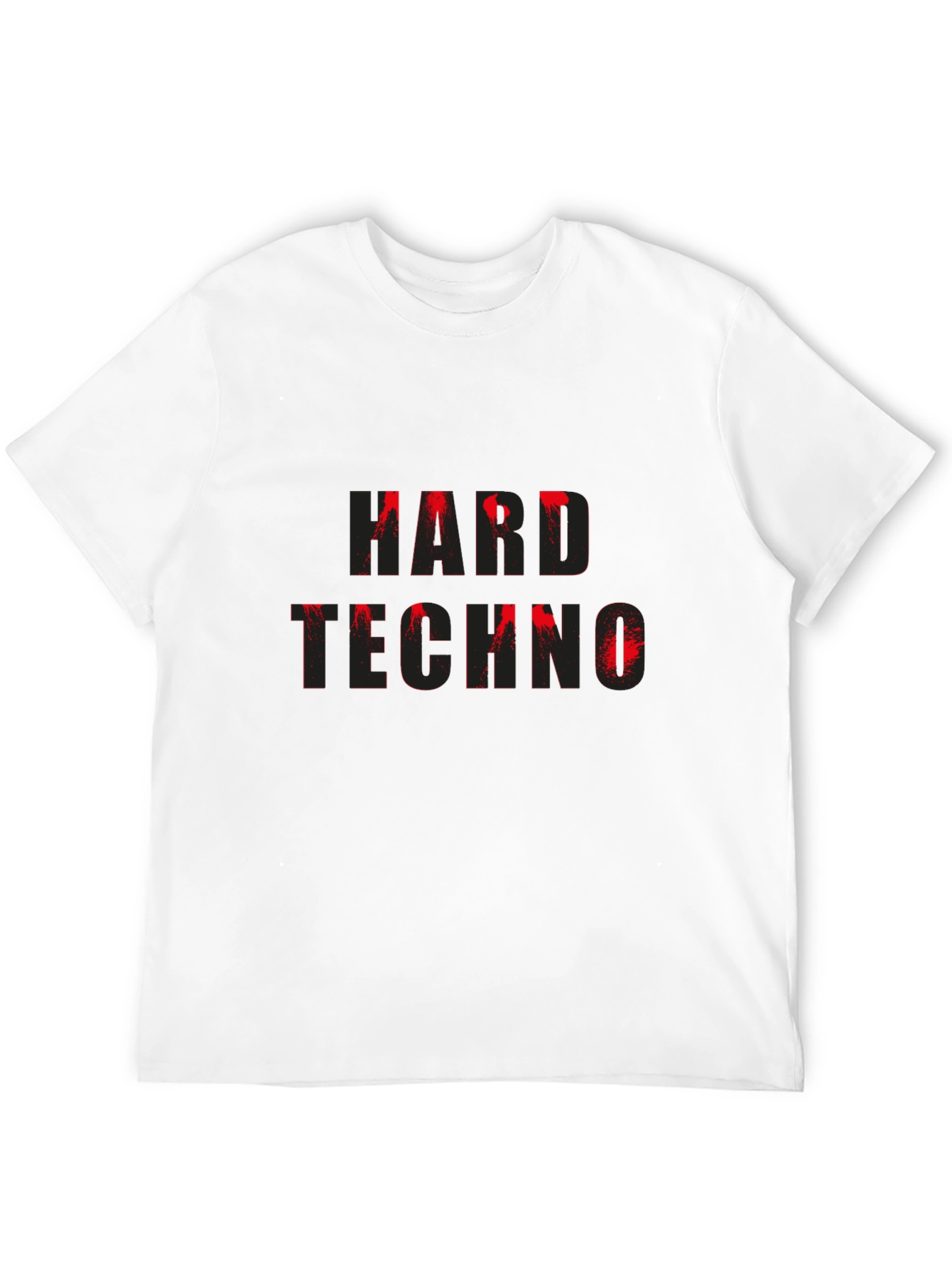 Hard Techno Graphic Print T-Shirt - Black
