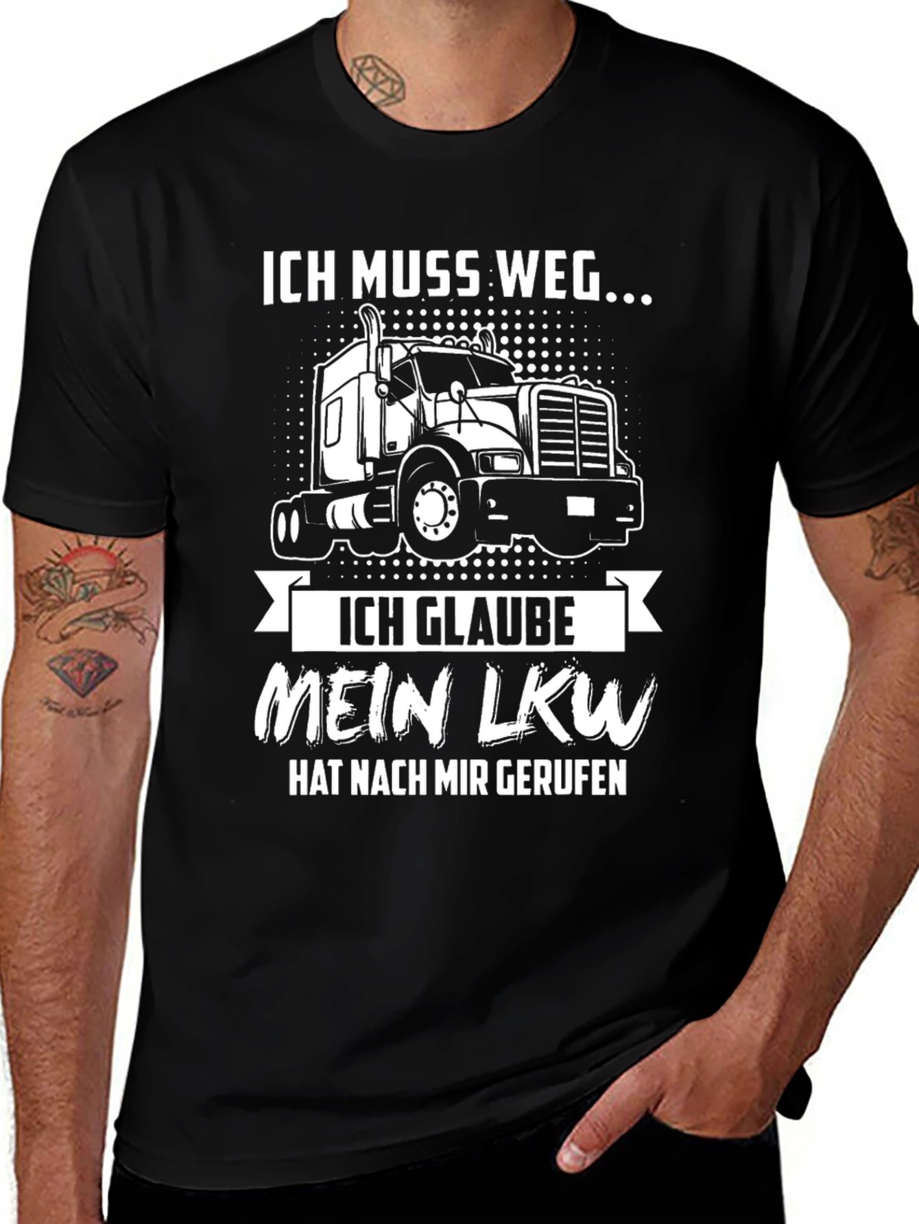 Ich Muss Weg Trucker T-Shirt