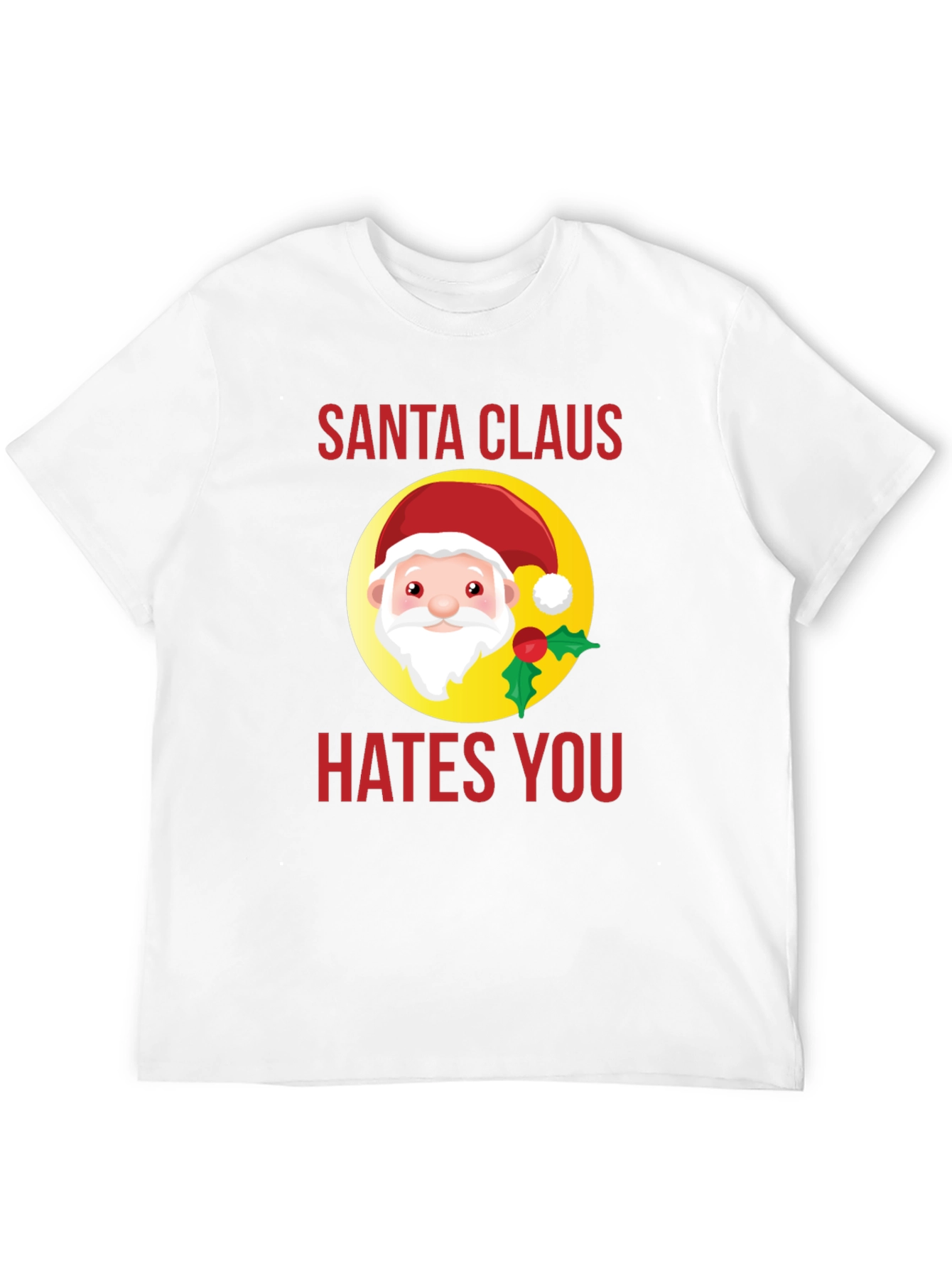 Santa Hates You Graphic Tee - Holiday Humor