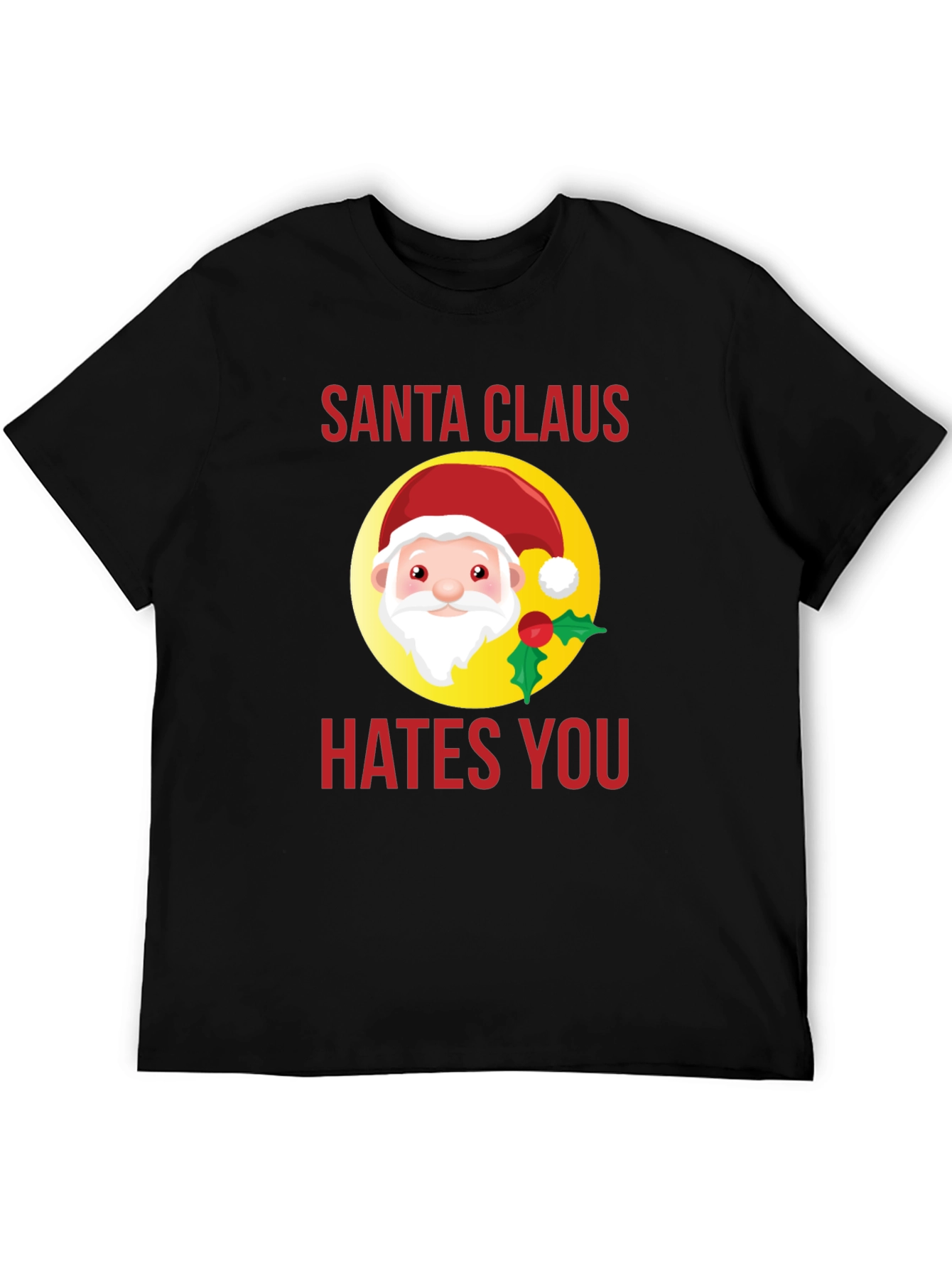 Santa Hates You Graphic Tee - Holiday Humor