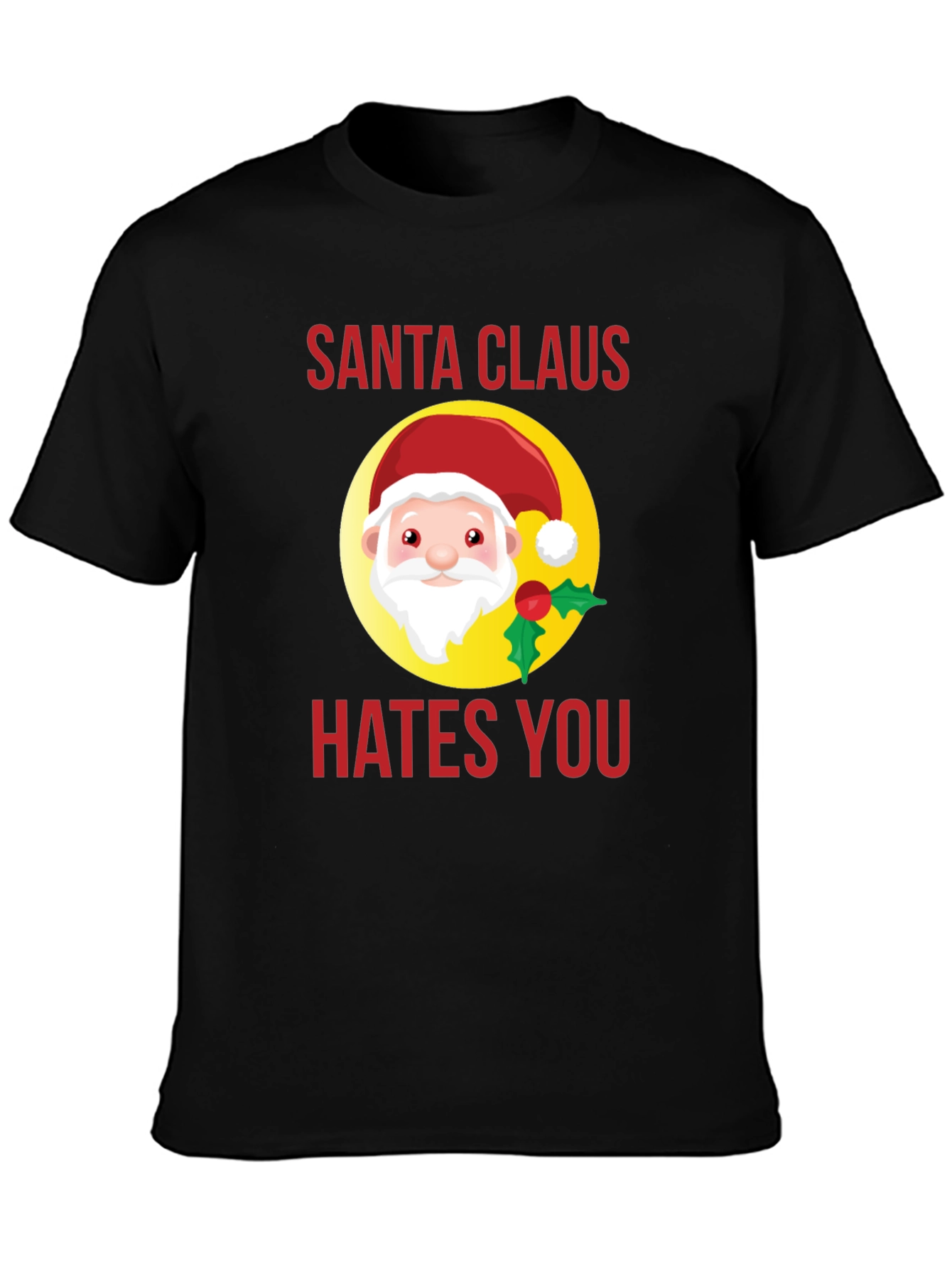 Santa Hates You Graphic Tee - Holiday Humor