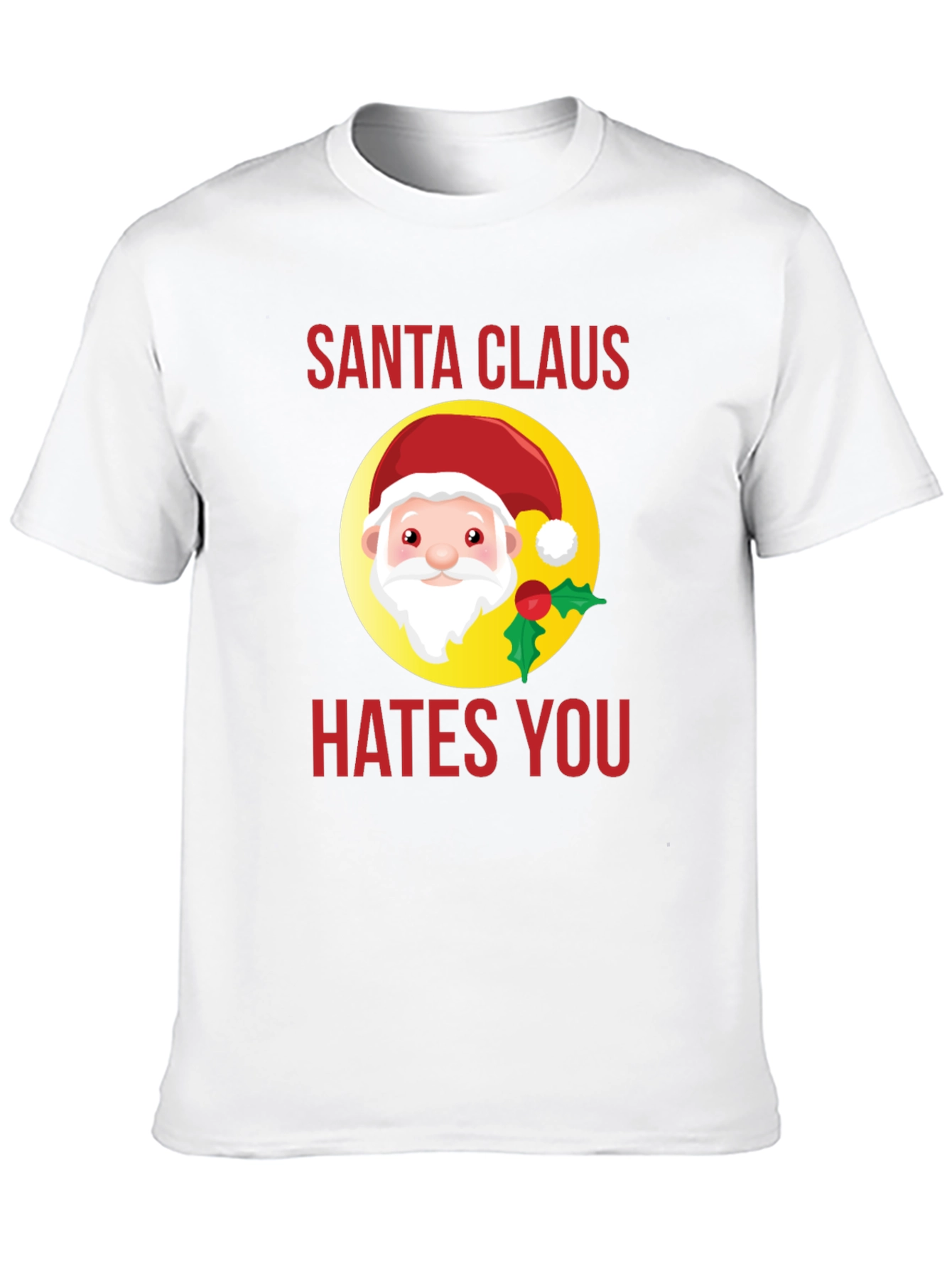 Santa Hates You Graphic Tee - Holiday Humor