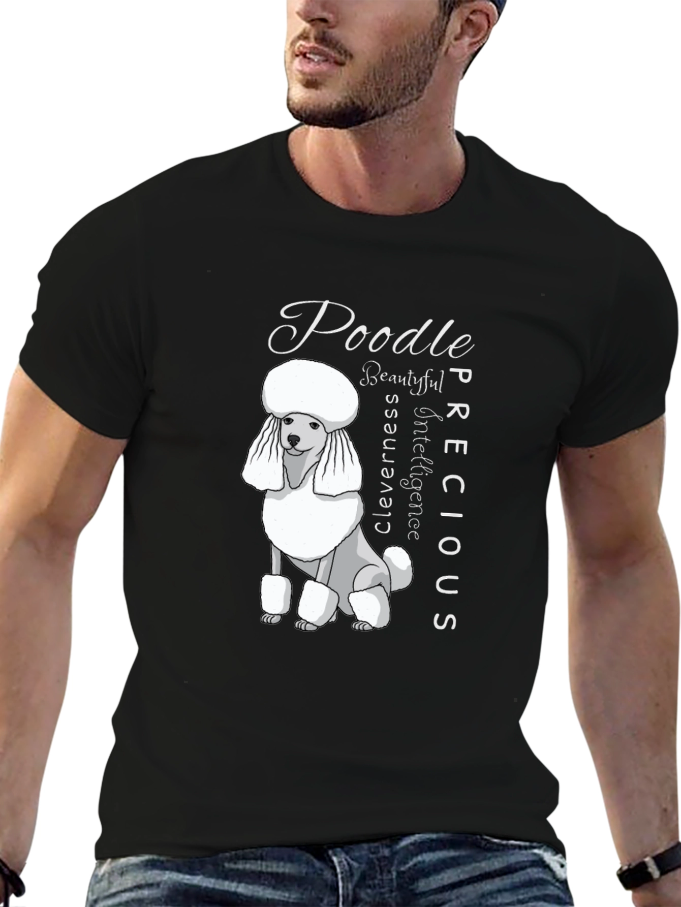 Poodle Dog Lover Black T-Shirt