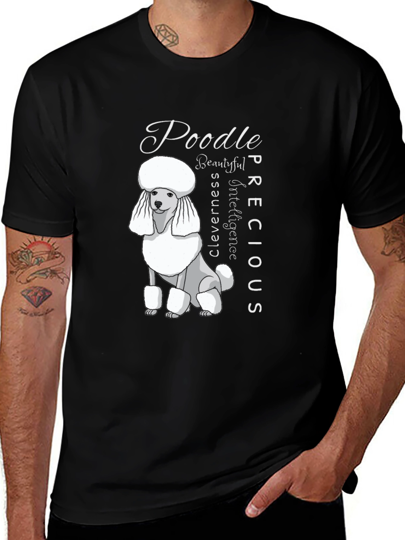 Poodle Dog Lover Black T-Shirt