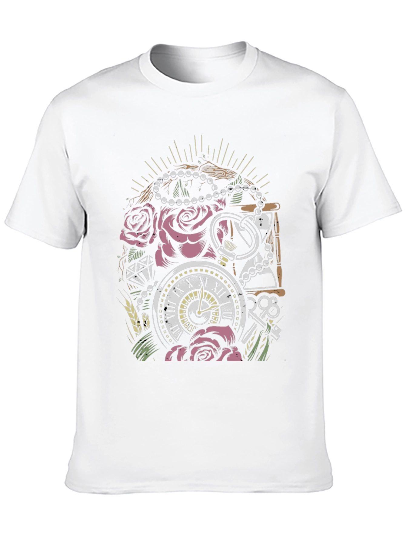 Pocket Watch Roses Graphic T-Shirt