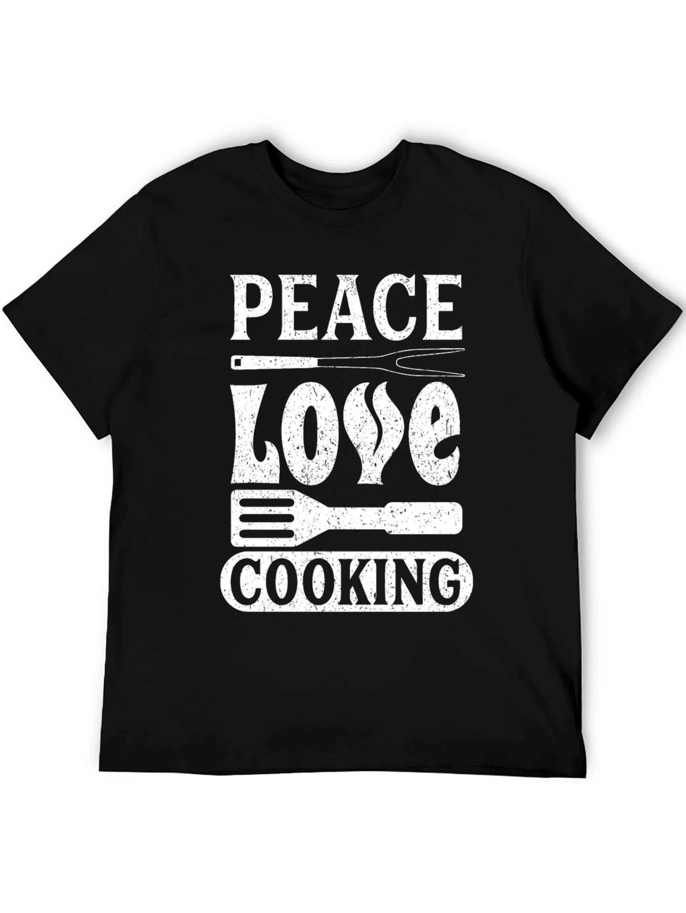 Peace Love Cooking Graphic T-Shirt