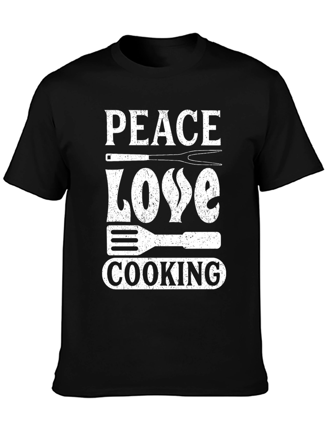Peace Love Cooking Graphic T-Shirt