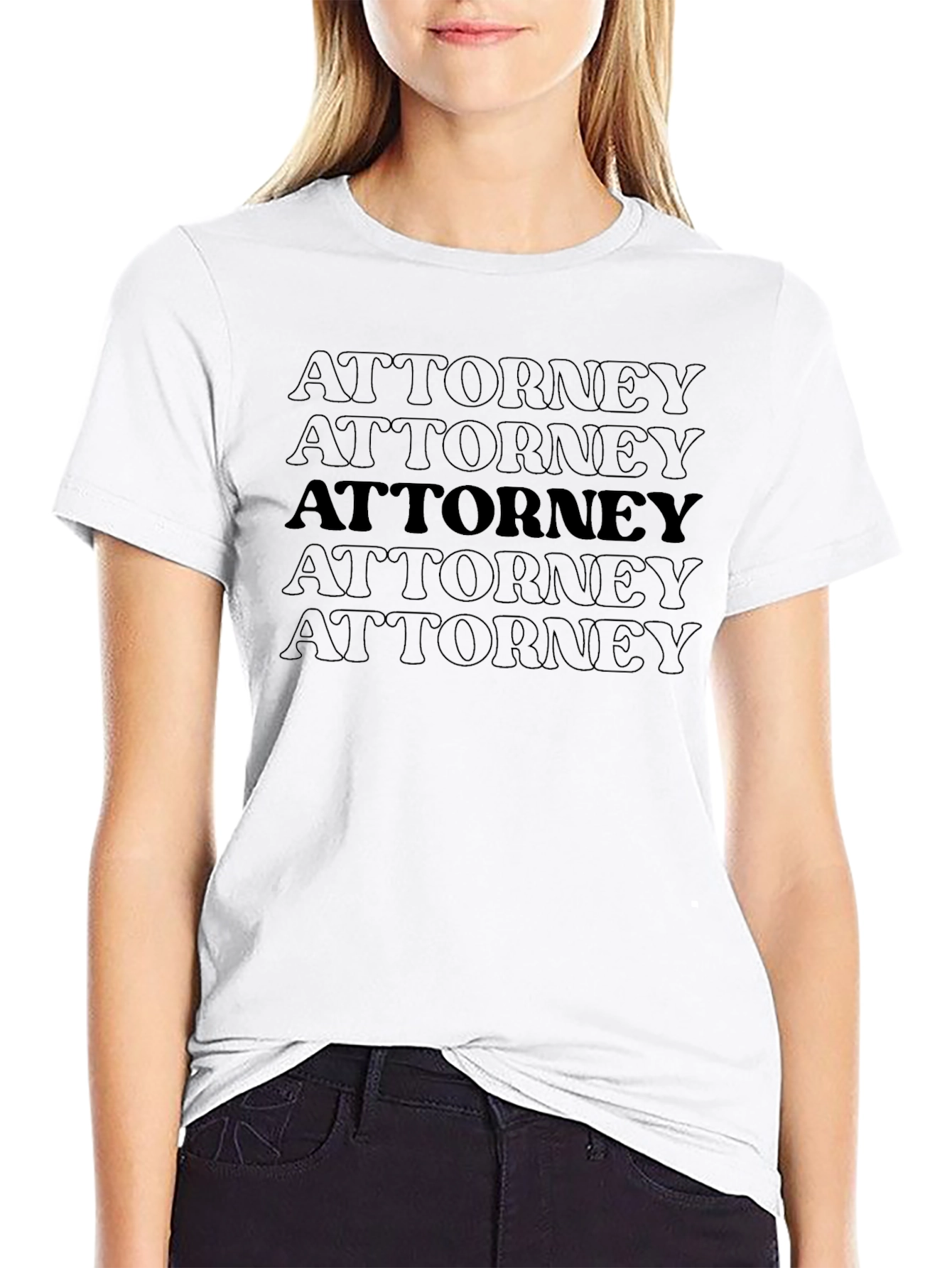 Attorney Repeat Graphic Crew Neck T-Shirt