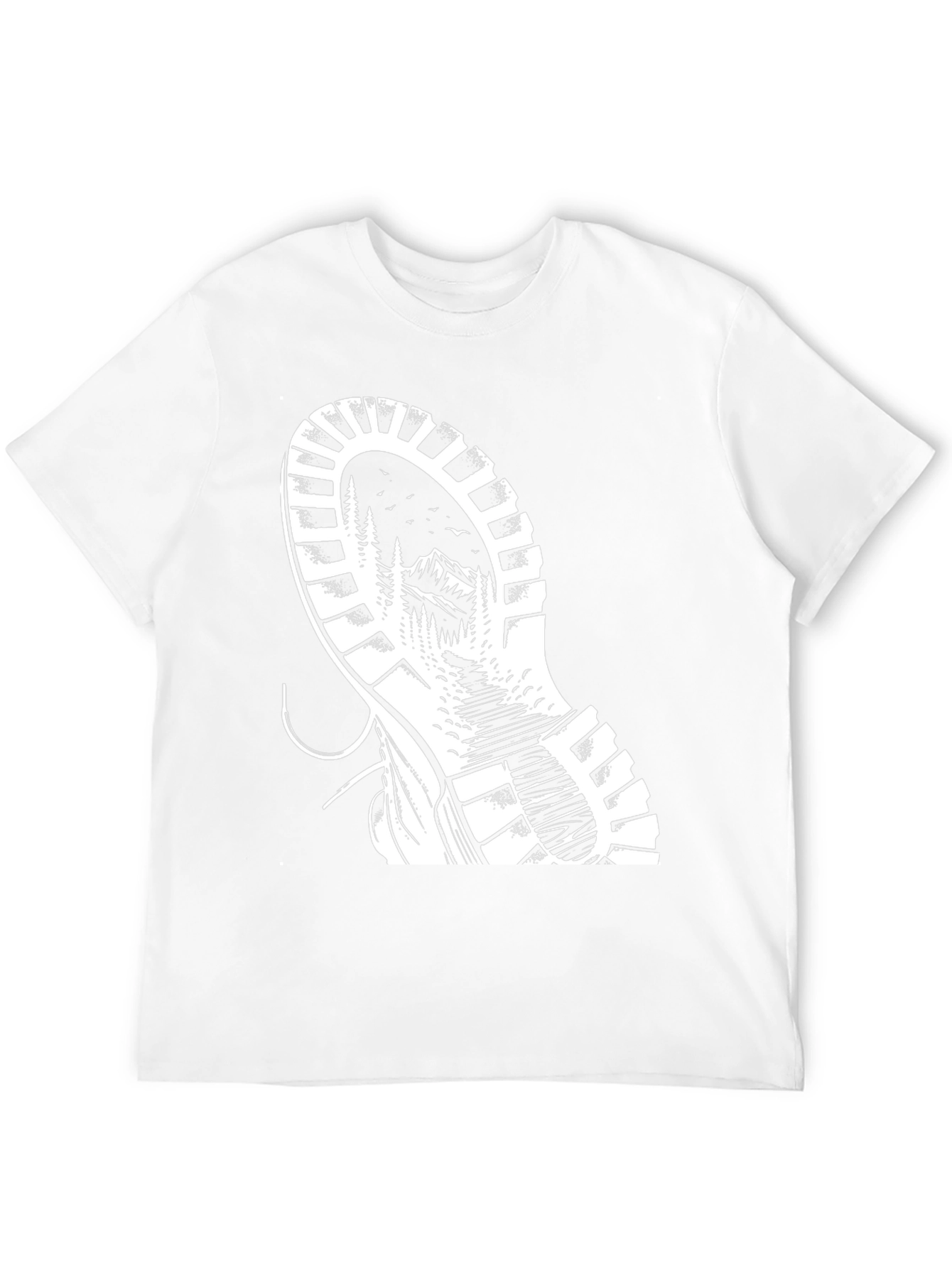 Nature Boot Print Graphic Tee - Black