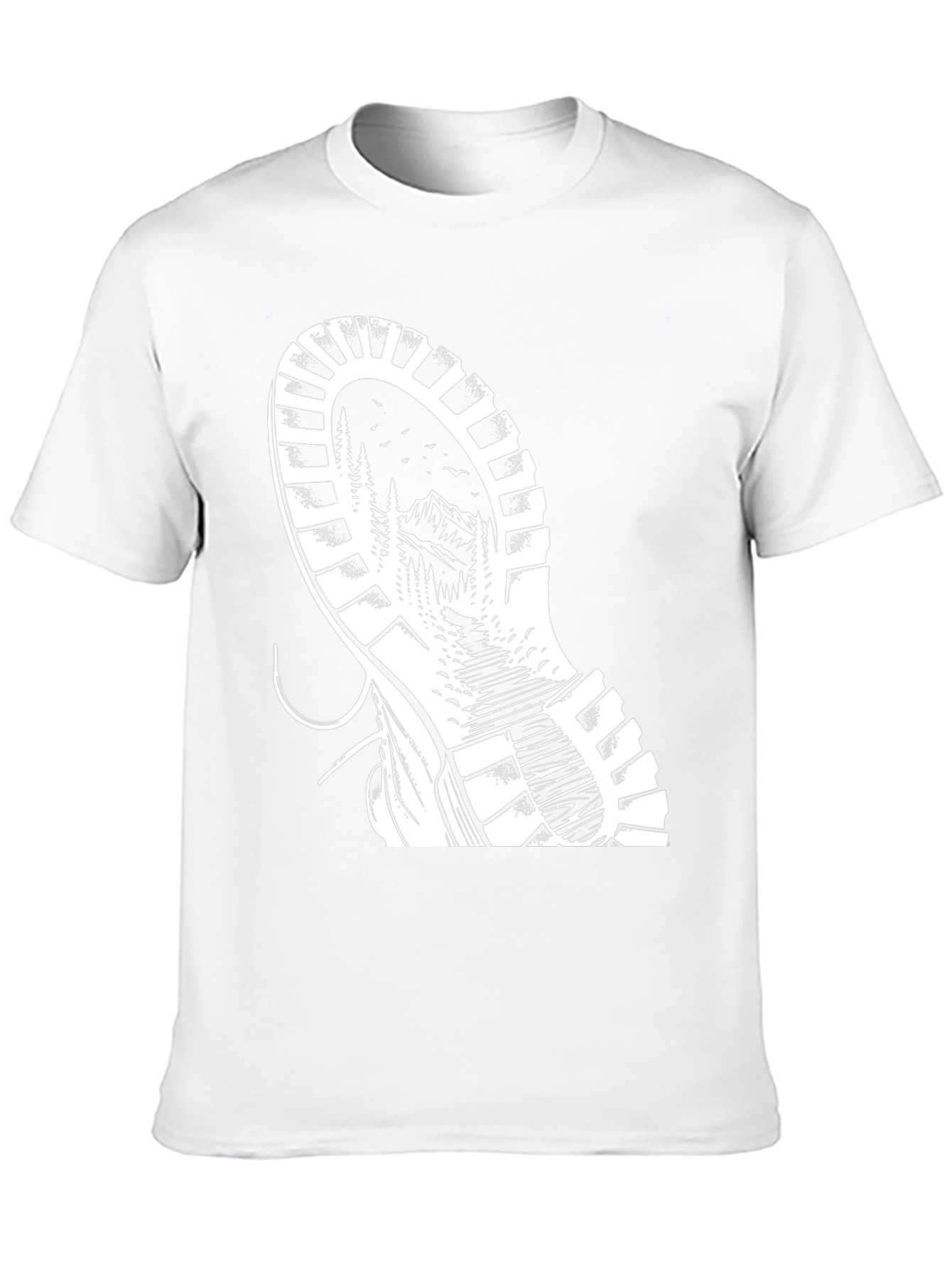 Nature Boot Print Graphic Tee - Black