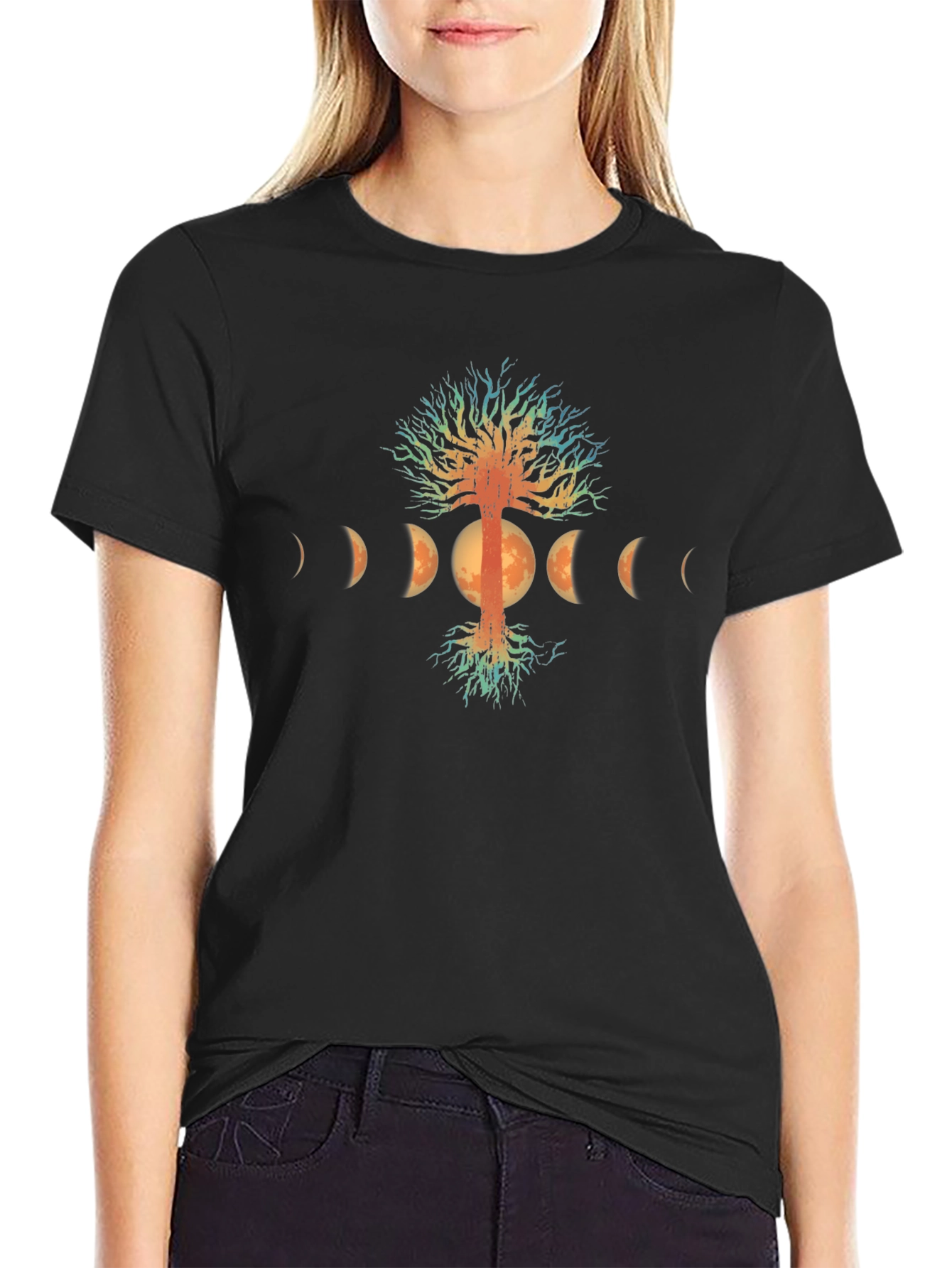 Tree of Life Moon Phases Graphic T-Shirt